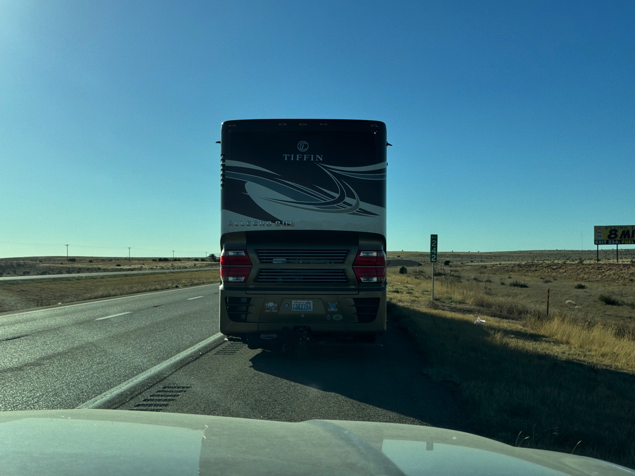 Towed from Santa Rosa to Moriarty, New Mexico