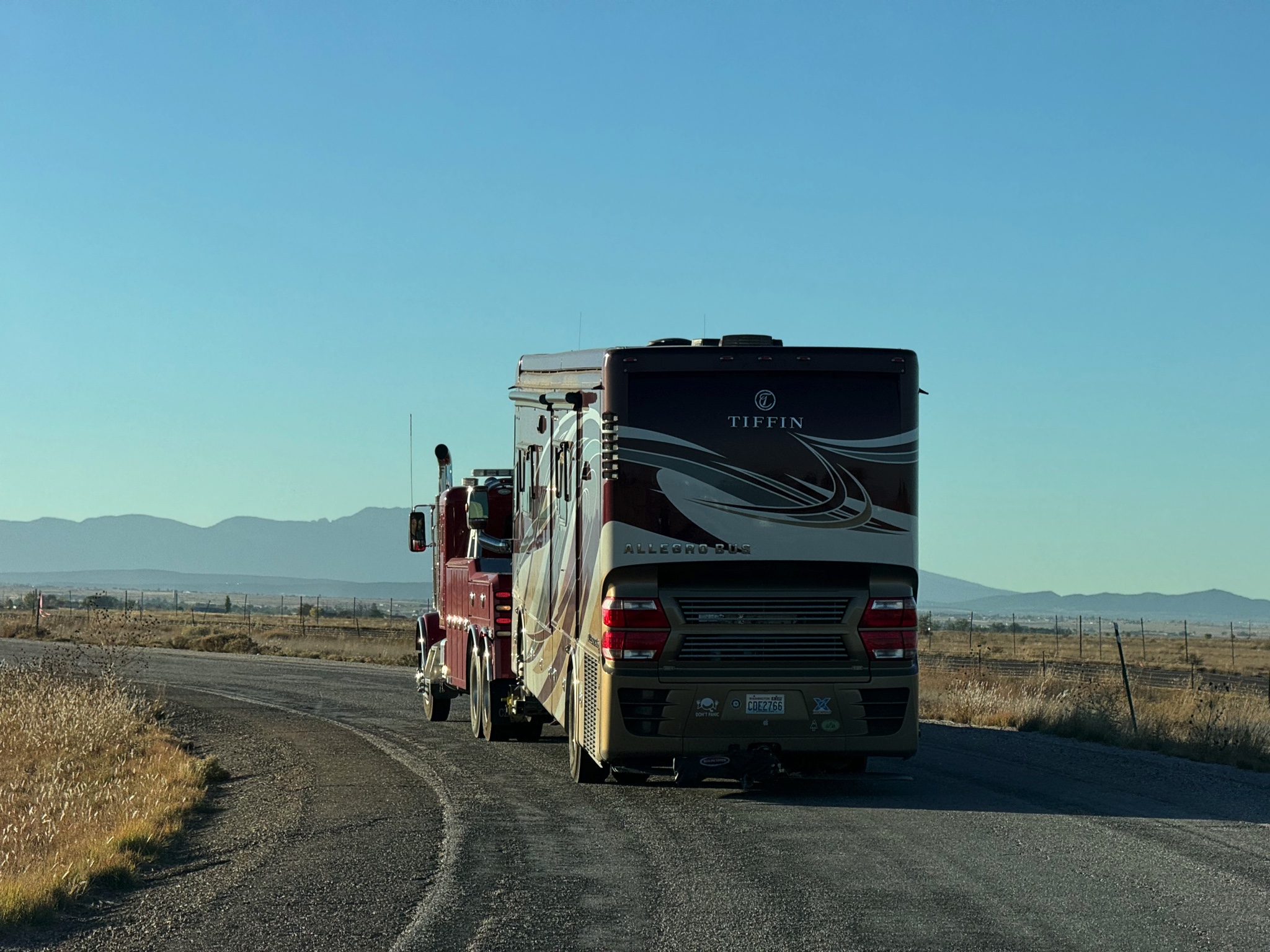 Towed from Santa Rosa to Moriarty, New Mexico