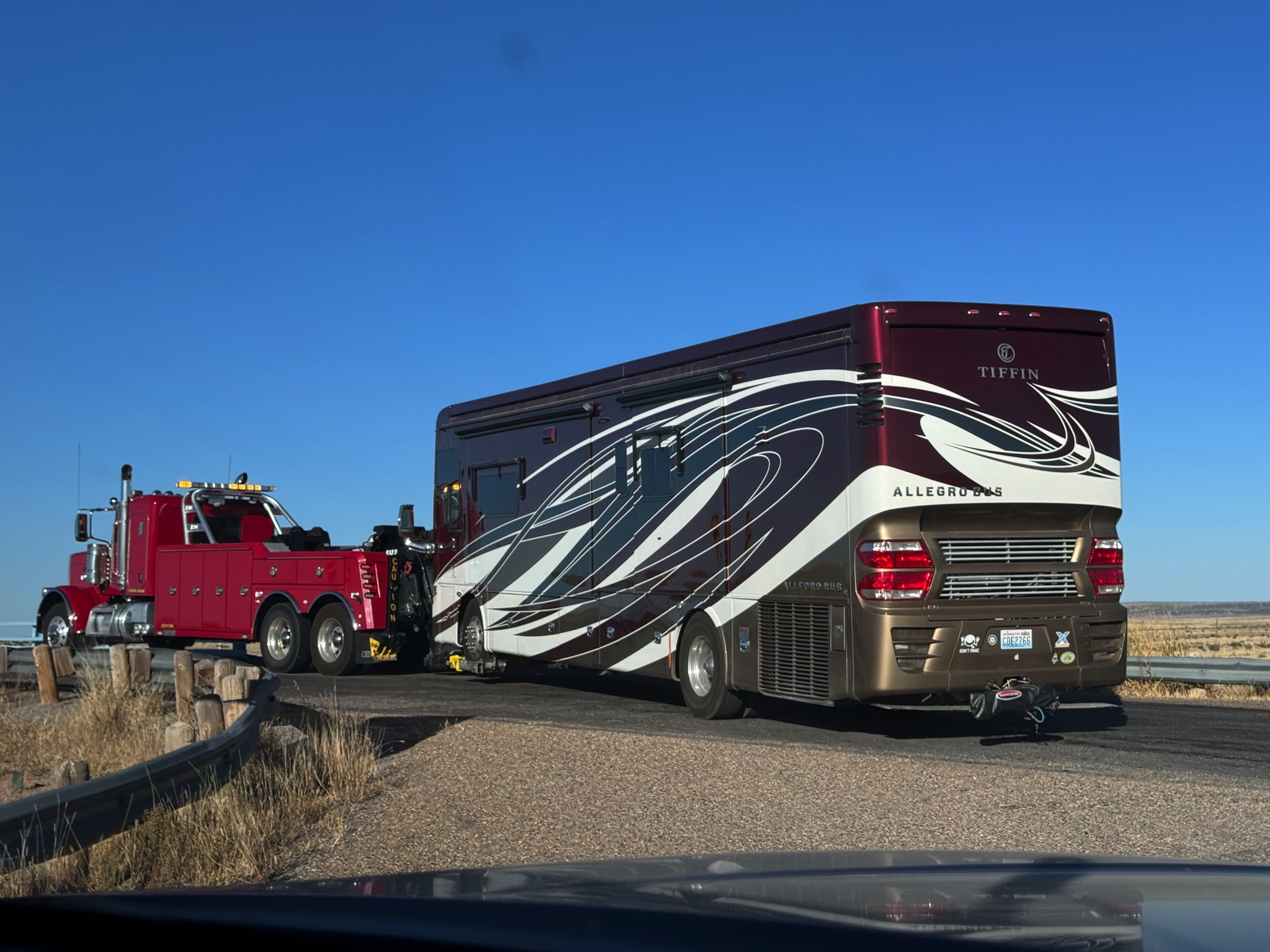 Towed from Santa Rosa to Moriarty, New Mexico
