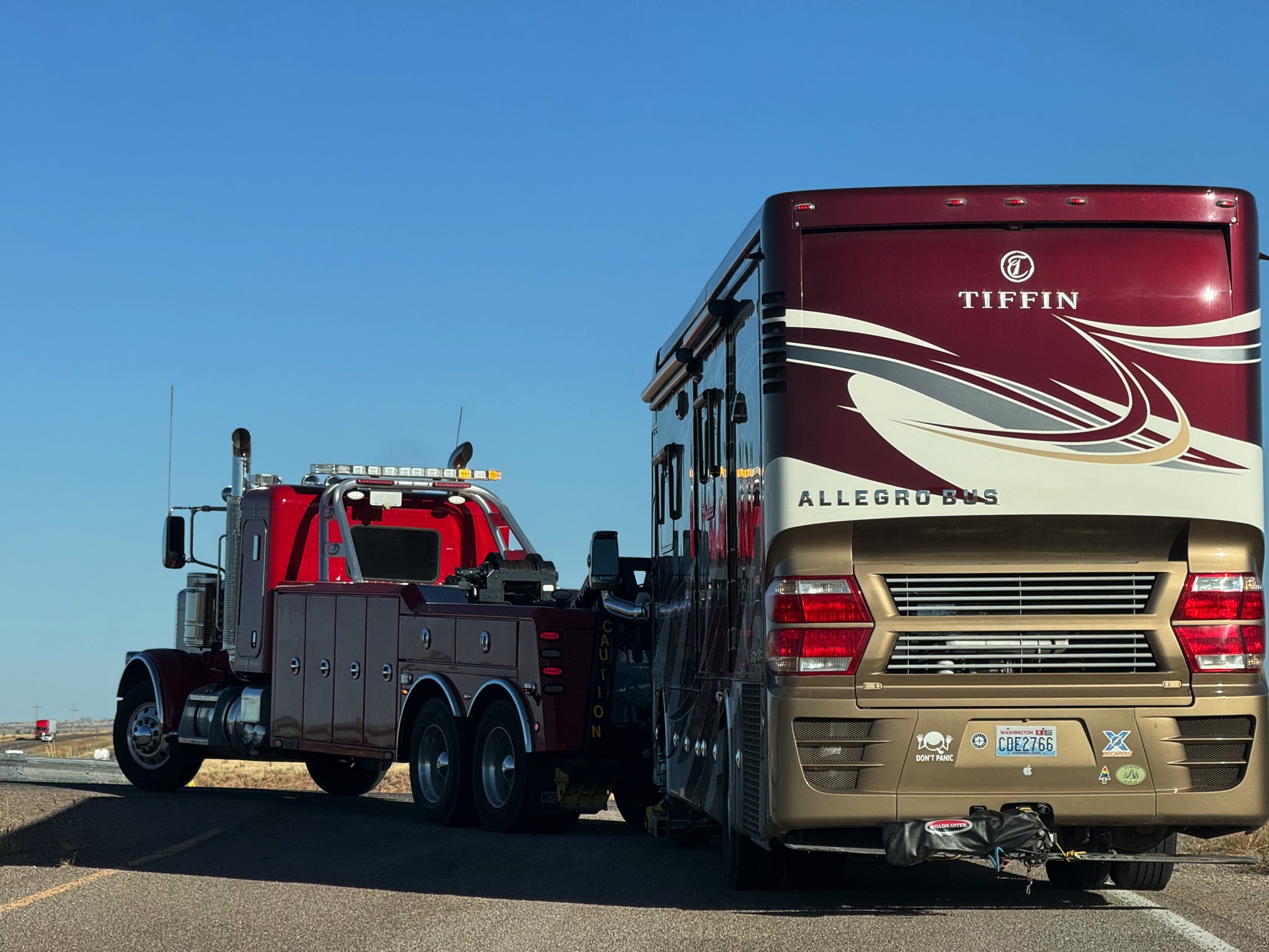 Towed from Santa Rosa to Moriarty, New Mexico