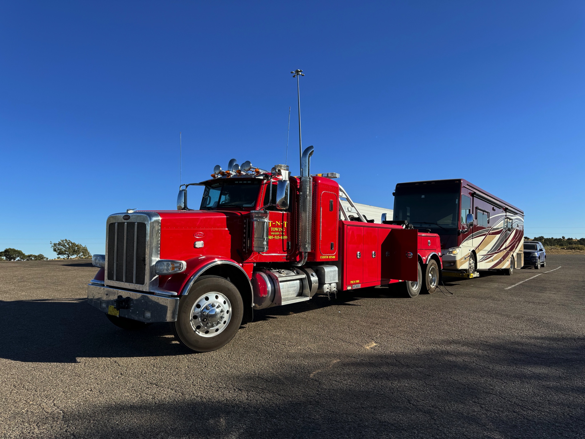 Towed from Santa Rosa to Moriarty, New Mexico