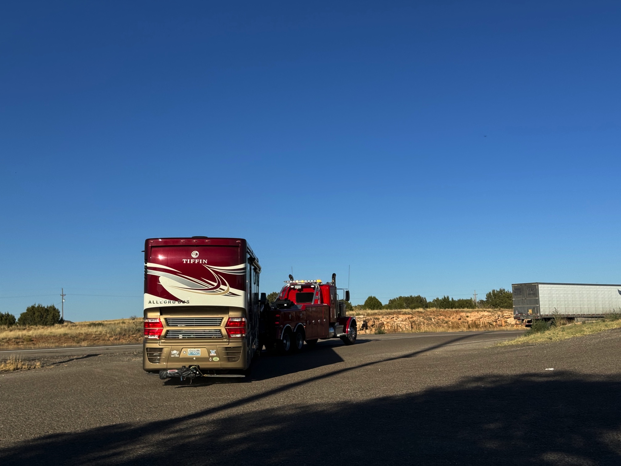 Towed from Santa Rosa to Moriarty, New Mexico