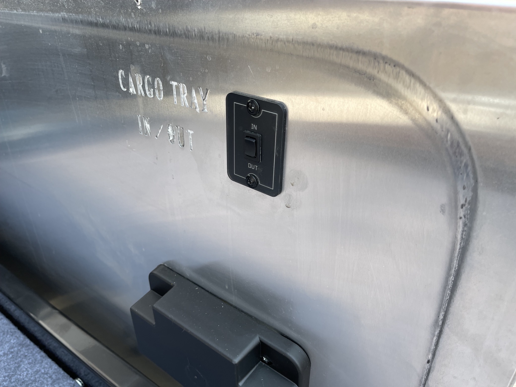 Slide-out tray control