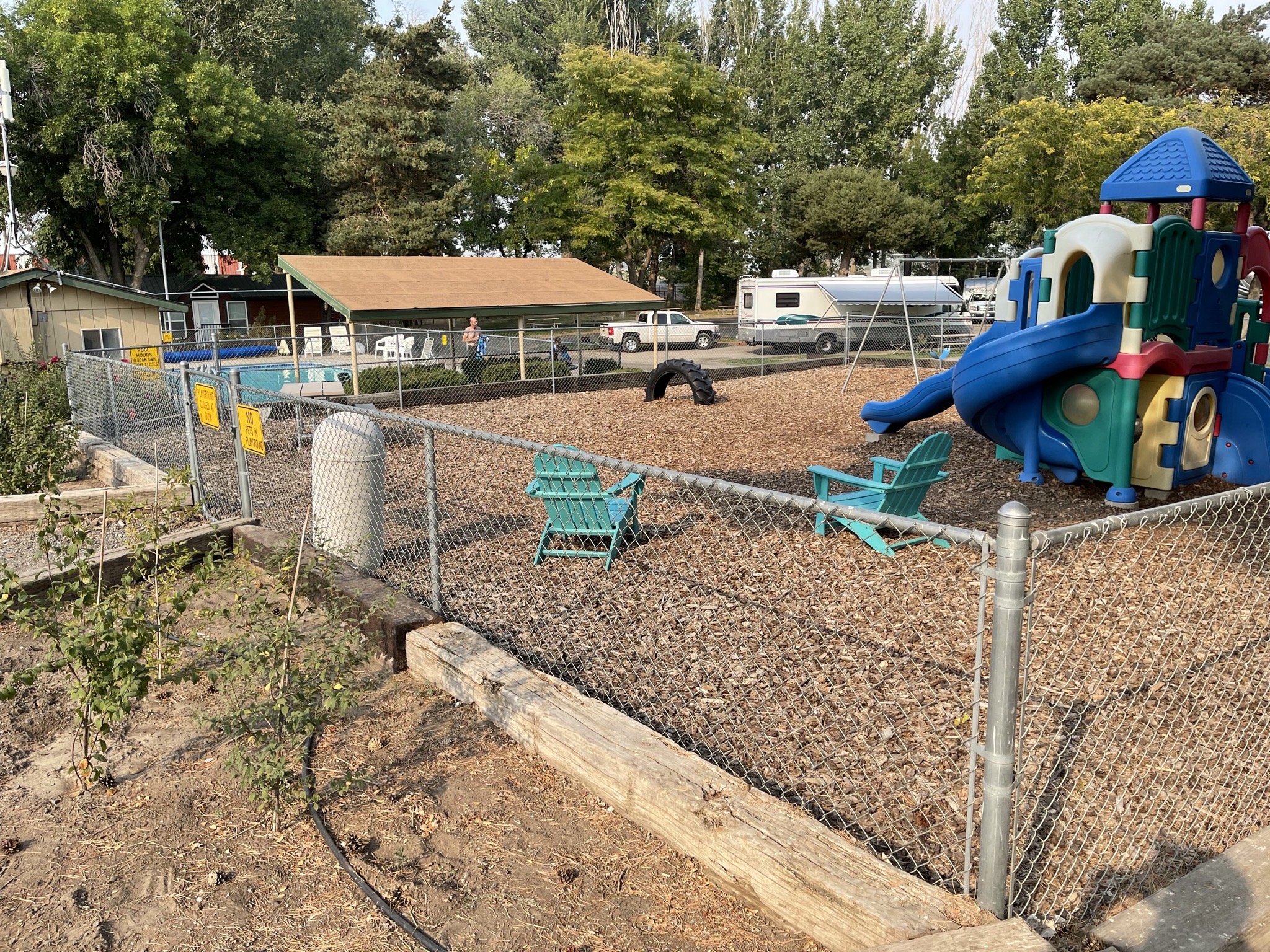 Pool and playground