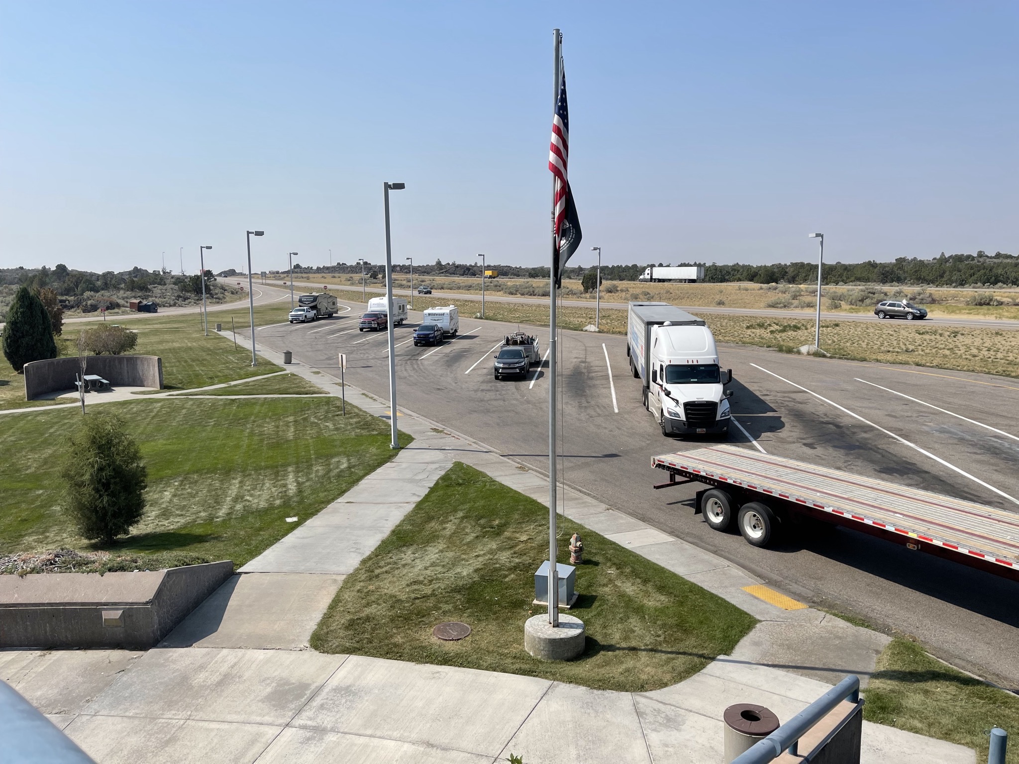 Rest area parking