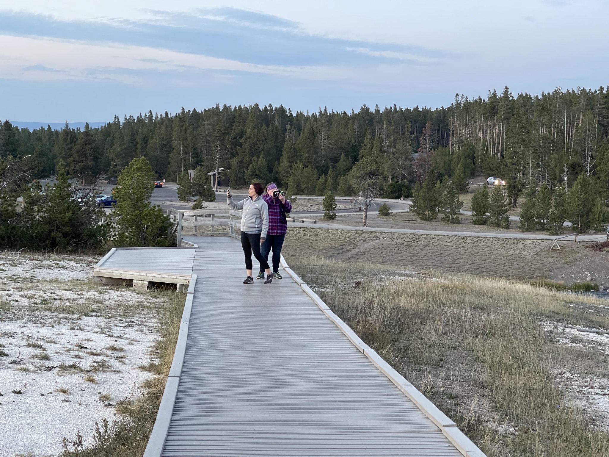 Eliza and Jenn on boardwalk