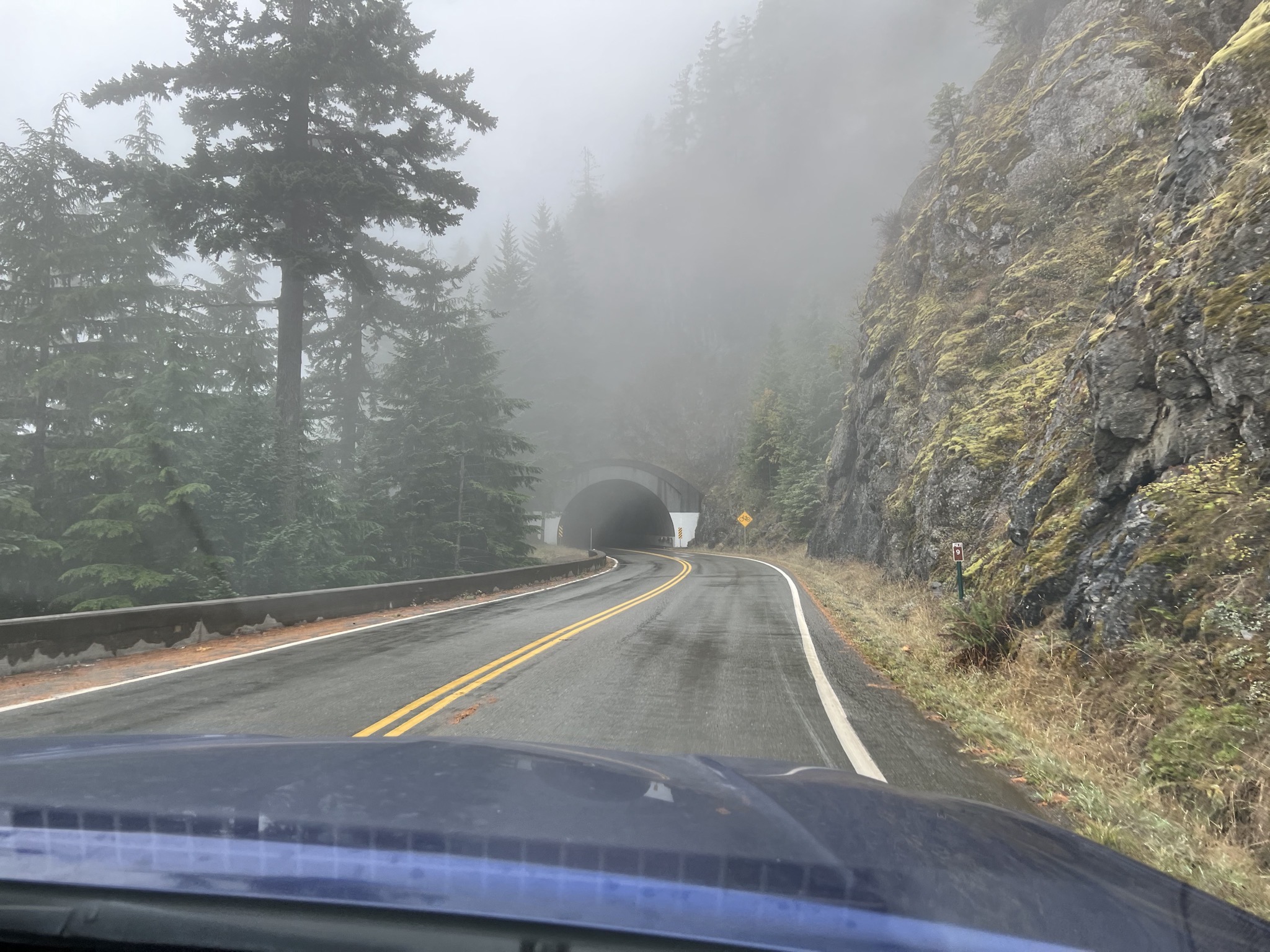 Tunnel on the road to Hurricane Ridge