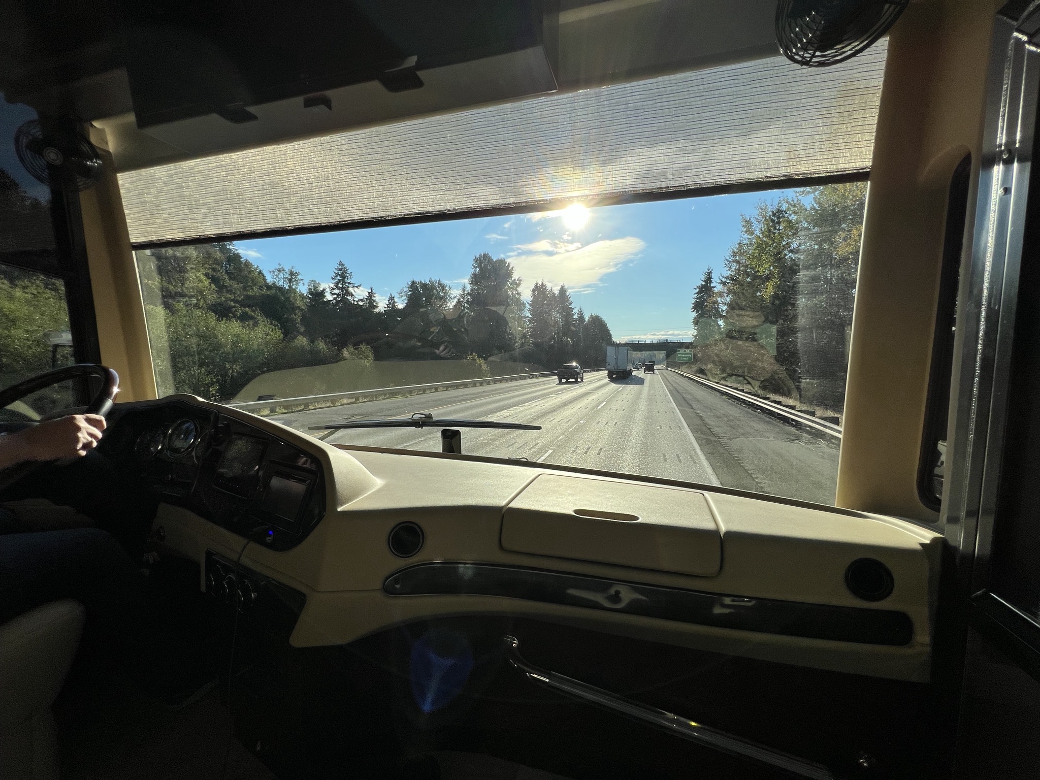 Driving on the freeway
