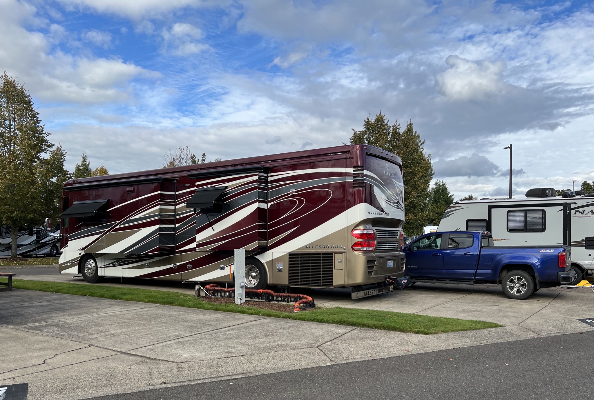 Coach and truck