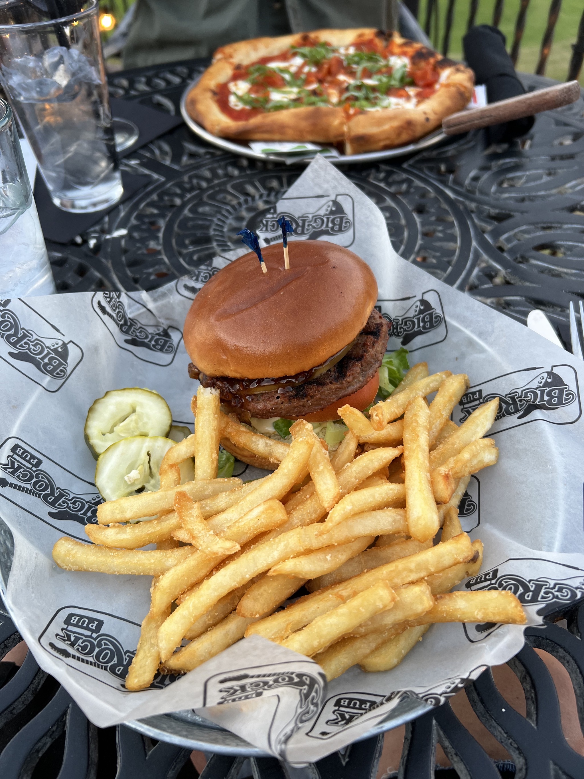 Burger and fries
