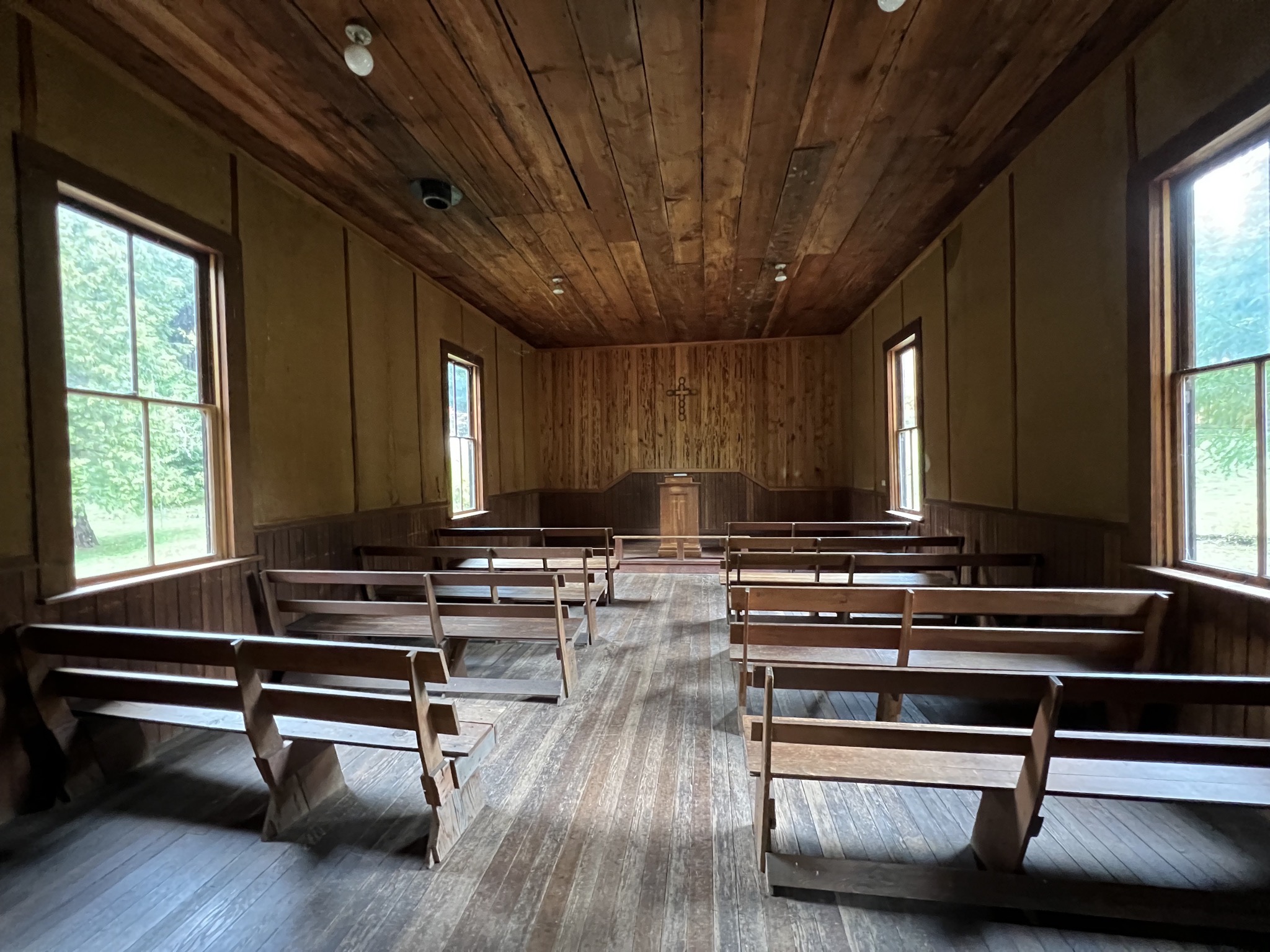 Inside the church