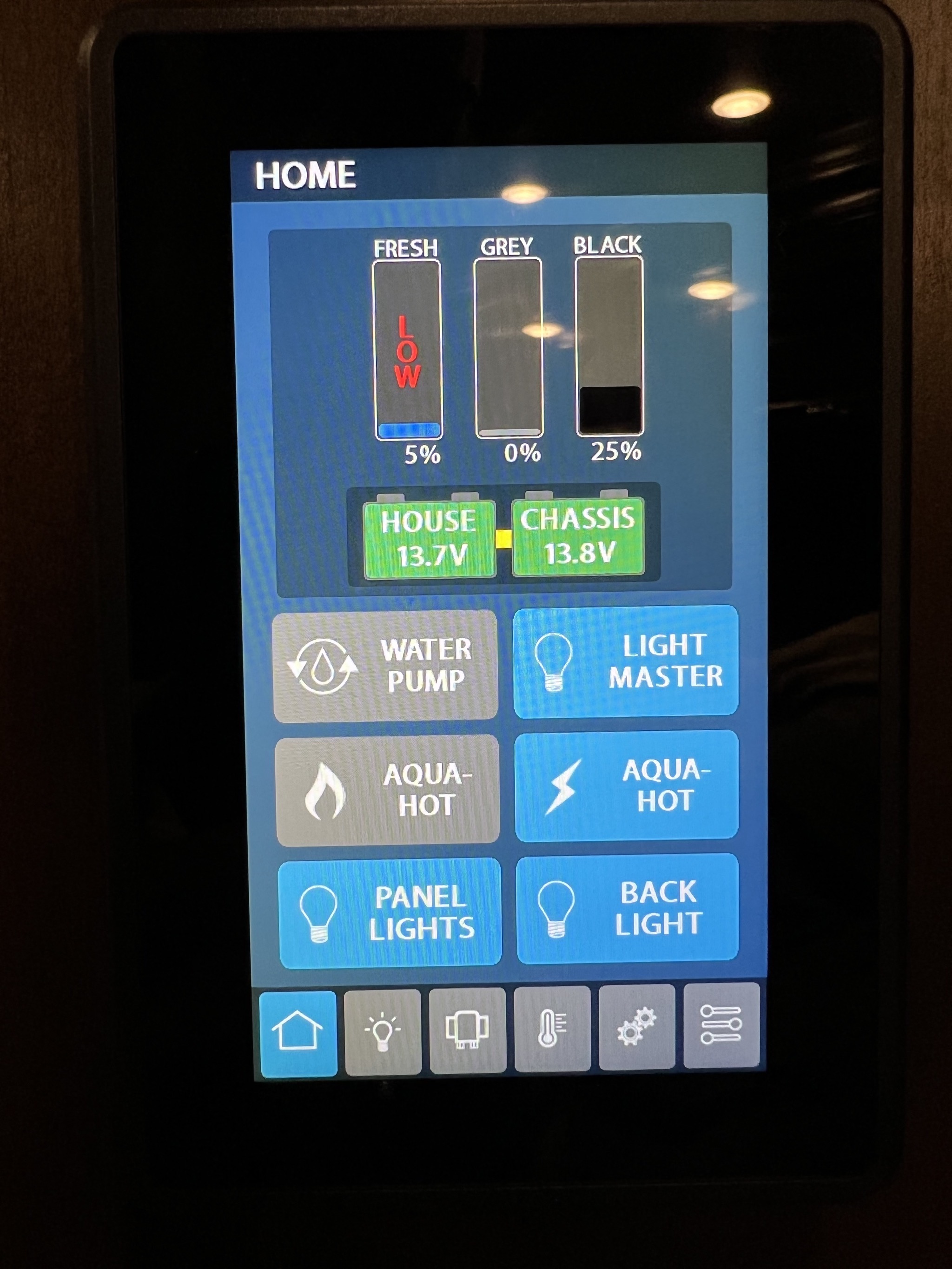 Home screen