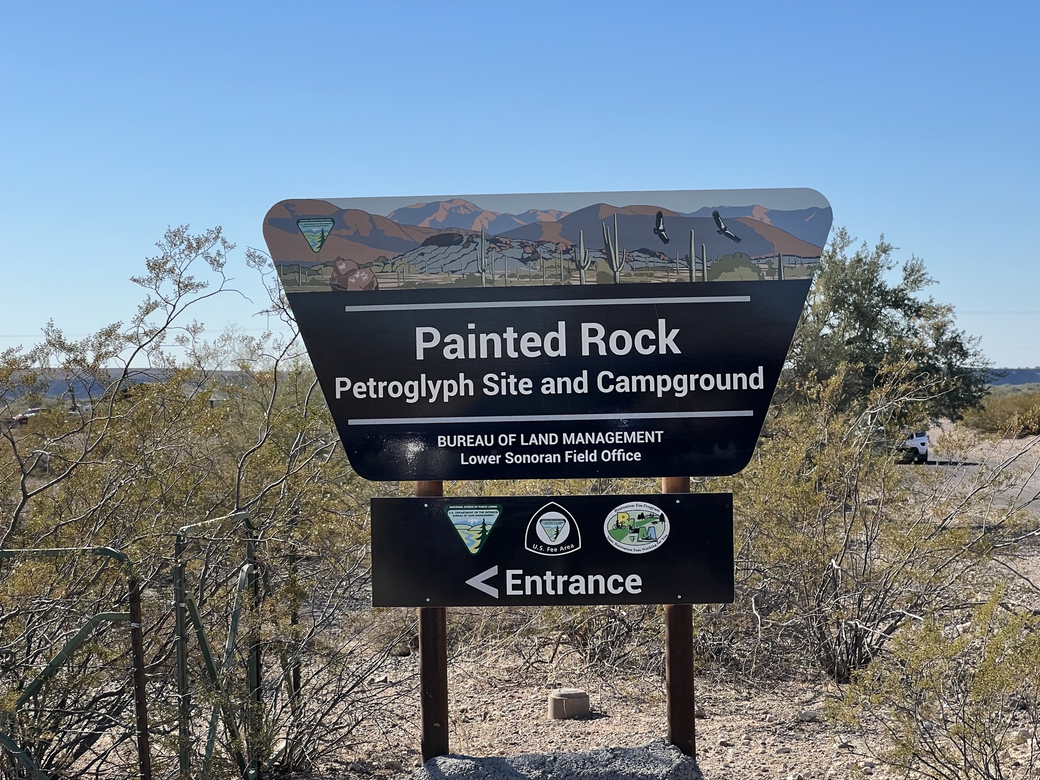 Painted Rock Petroglyph Site sign