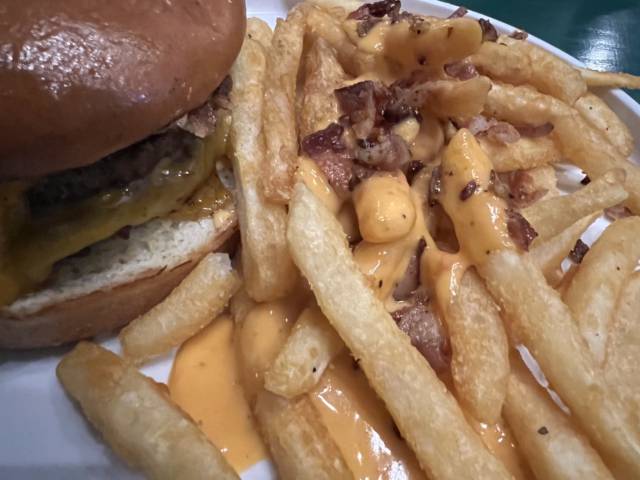 Cheese and bacon fries