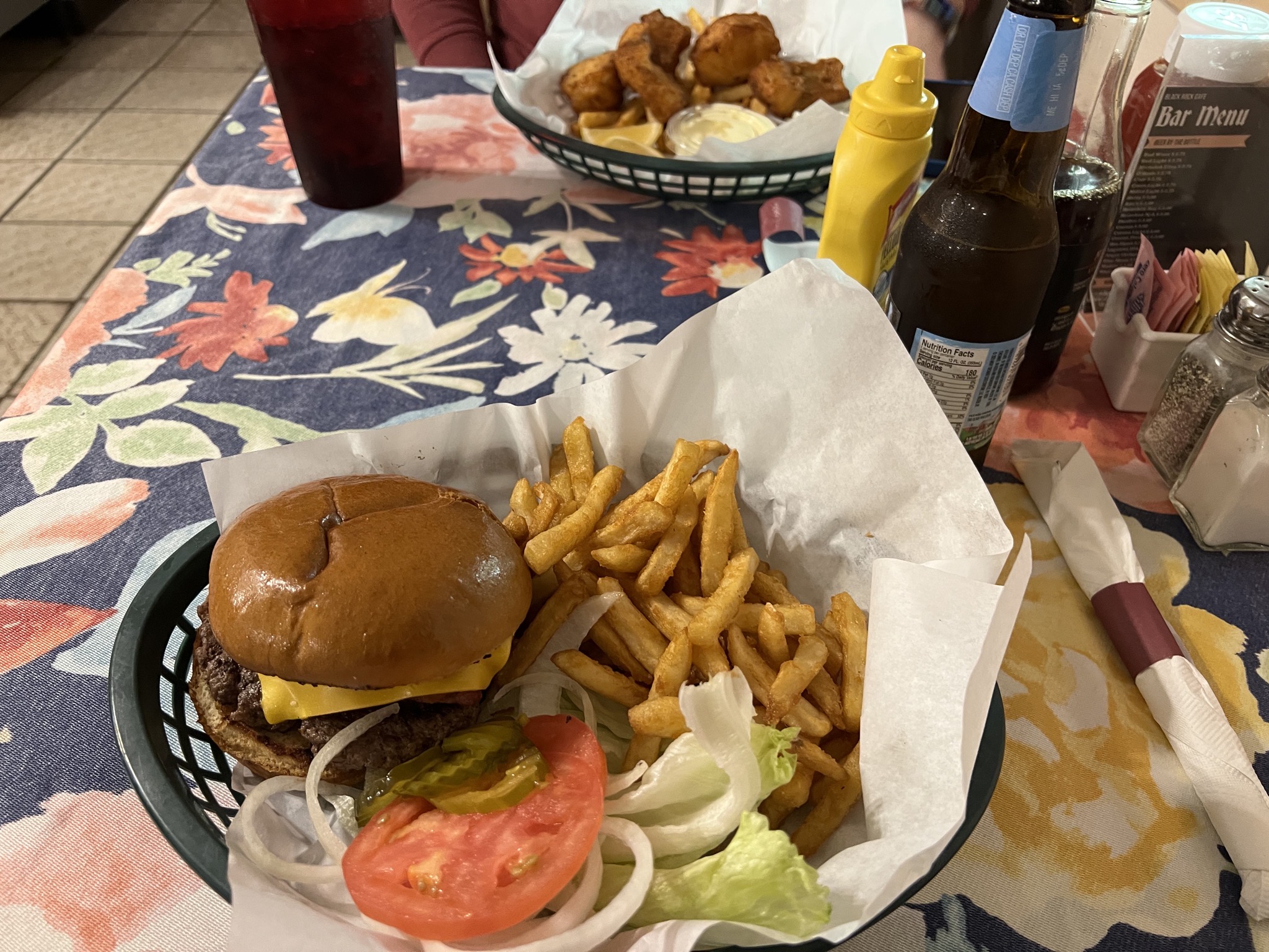 Burger and fries