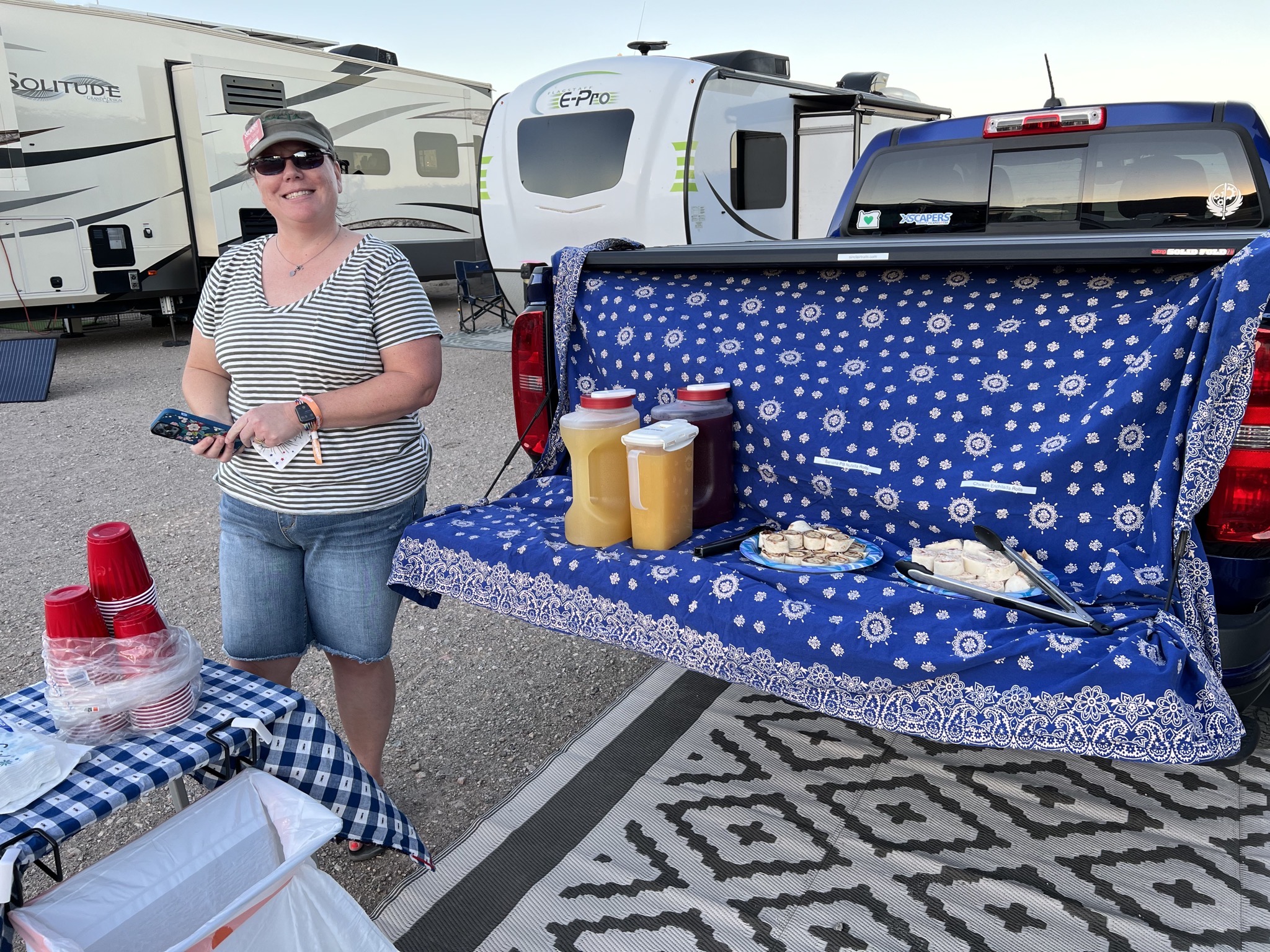 Jenn with our spread
