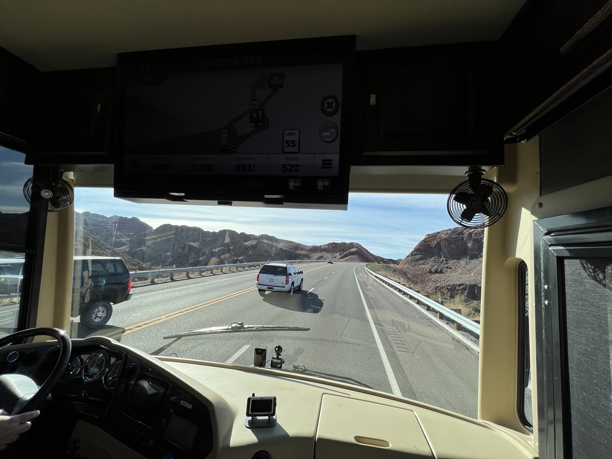 TV and windscreen