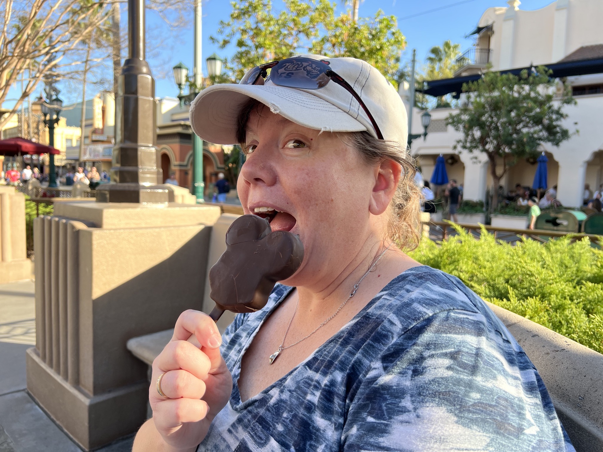Jenn with Mickey ice cream bar