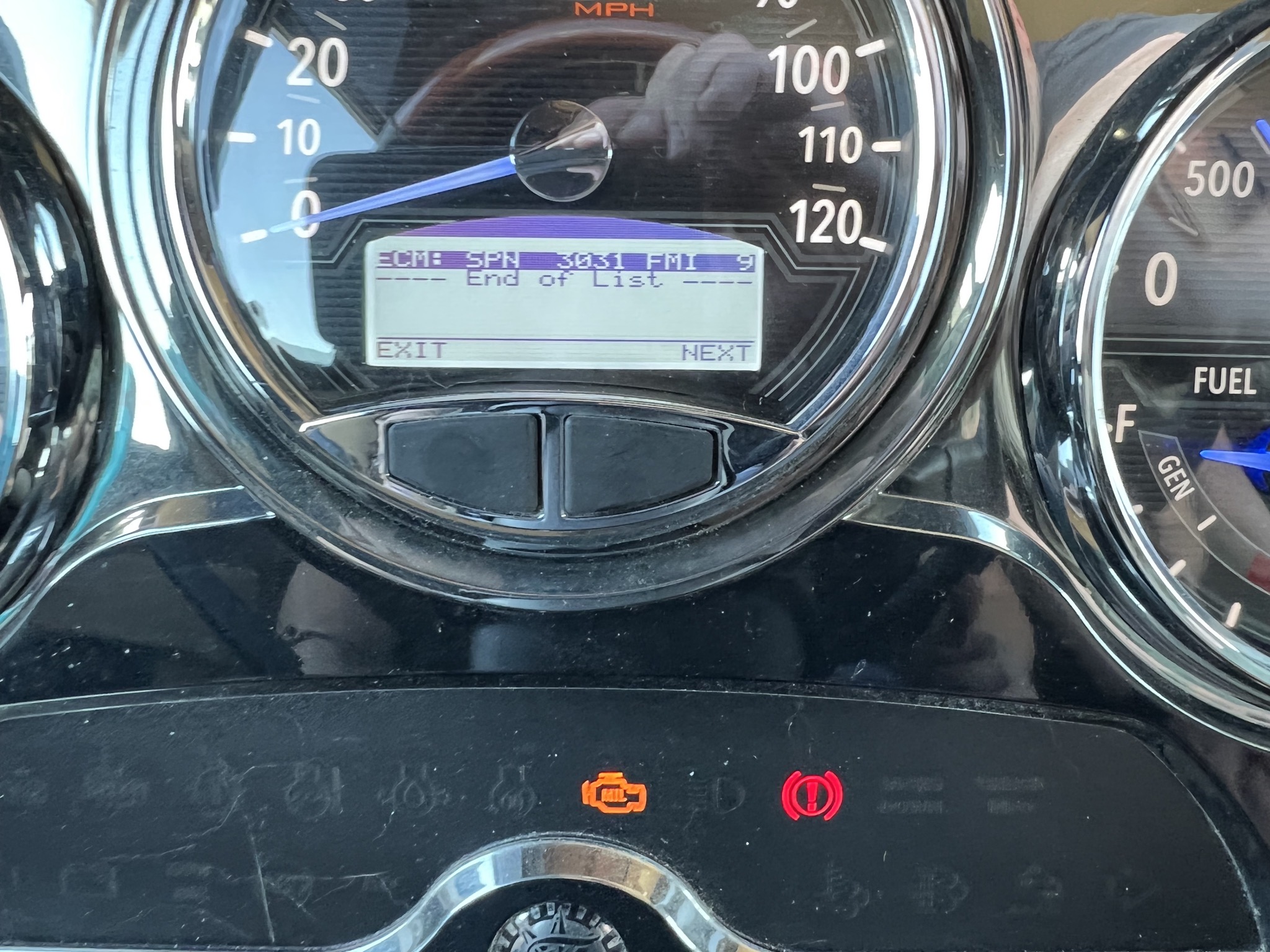 Malfunction indicator light