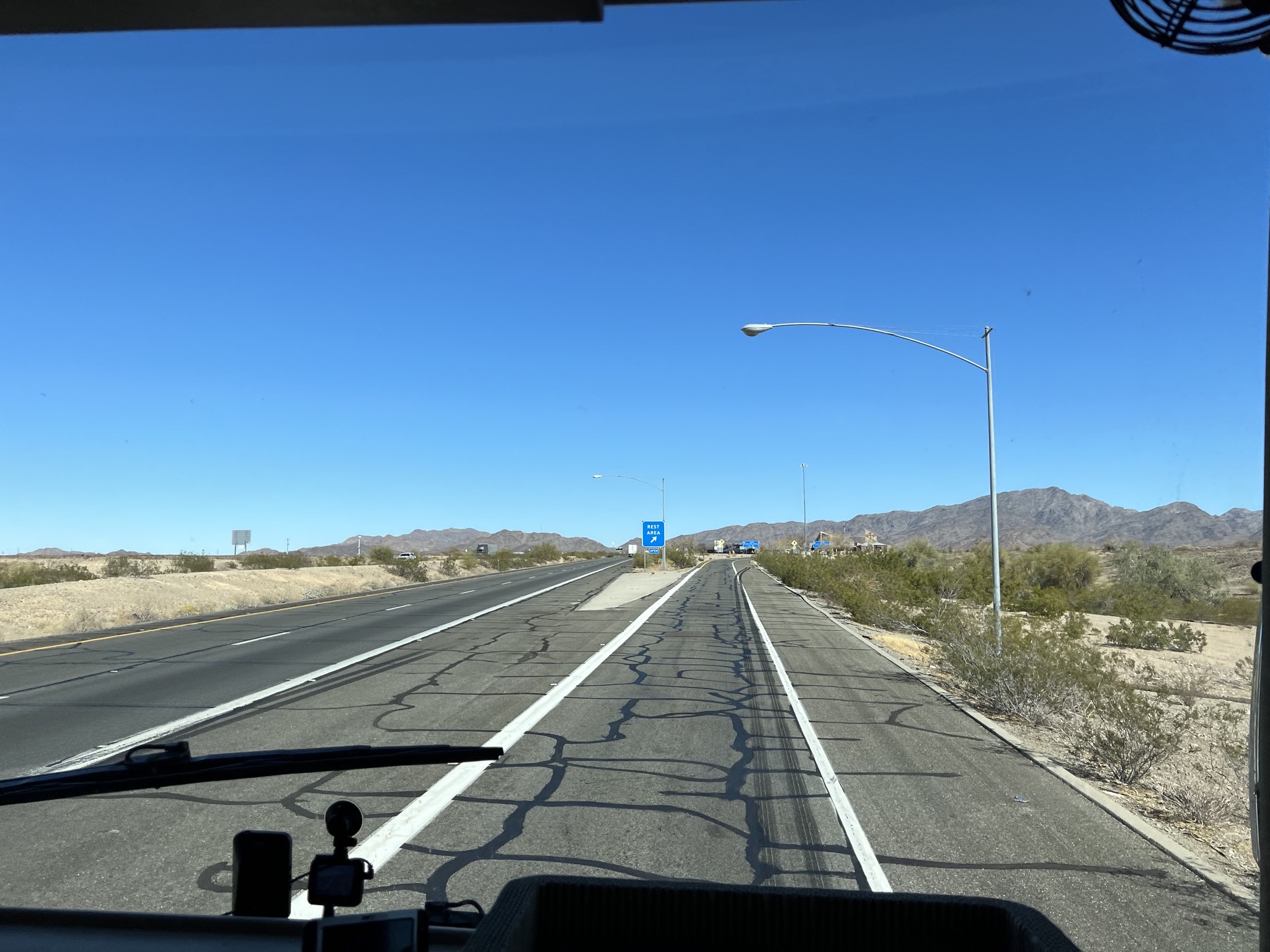 Rest area exit