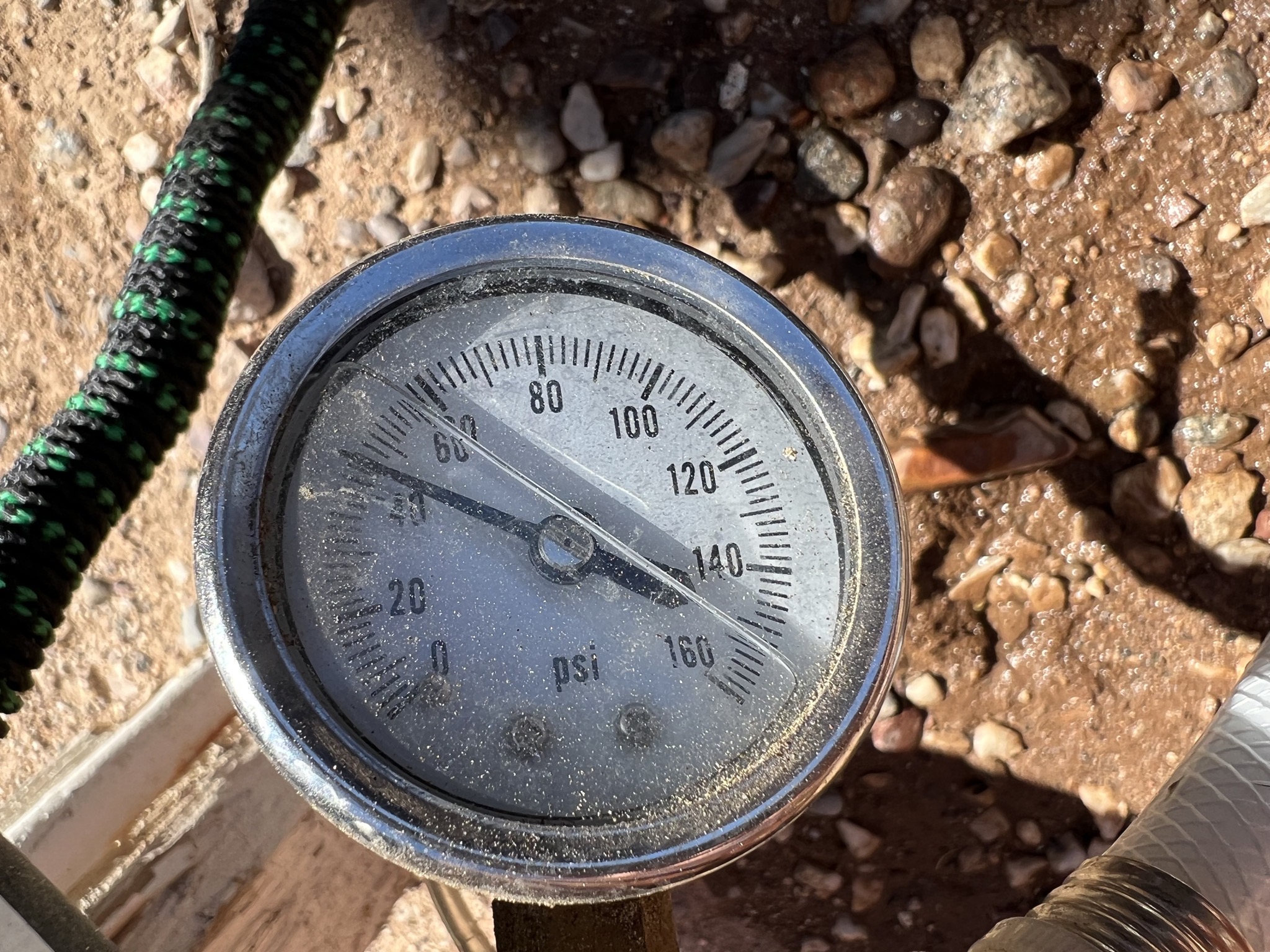 About 45 PSI water