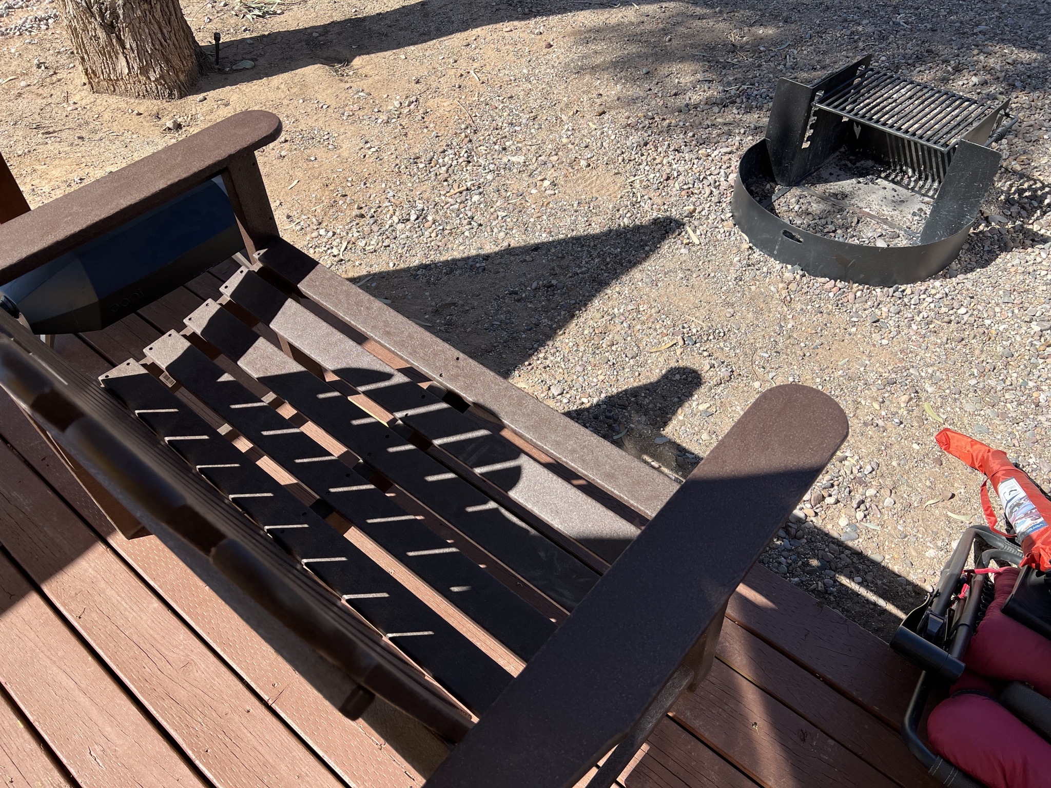 Bench and fire pit