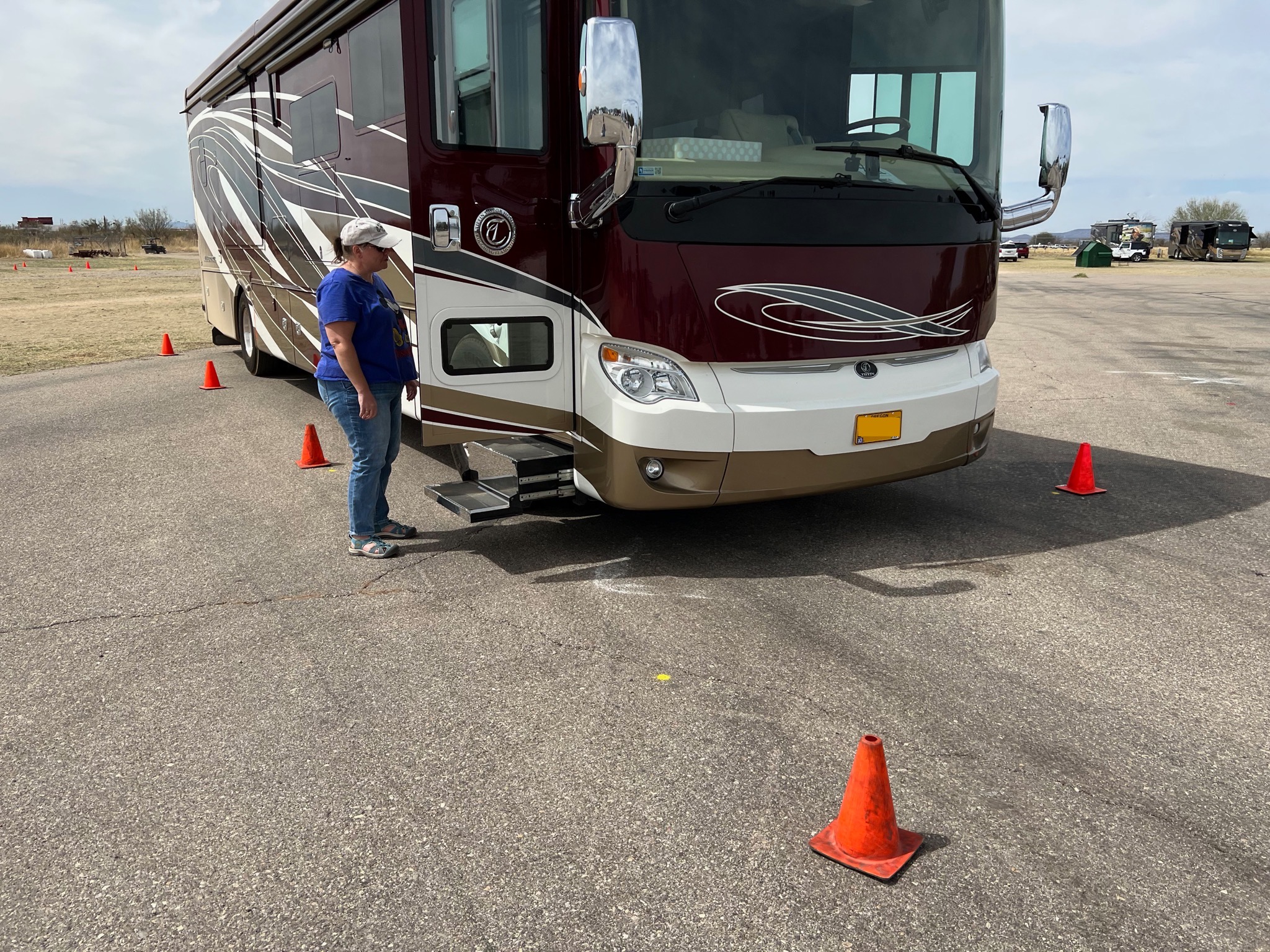 RV driving school backing