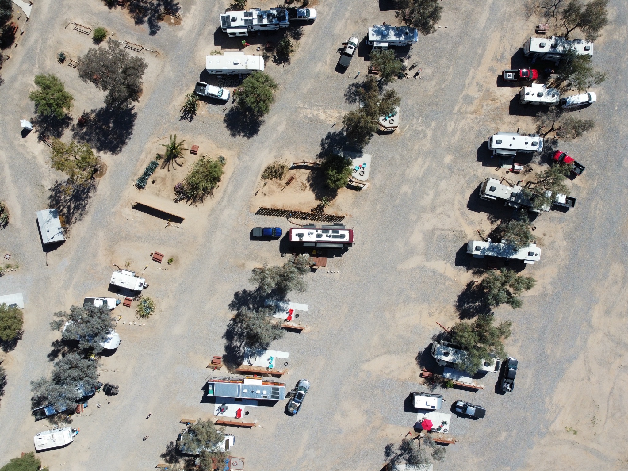 Aerial view of sites