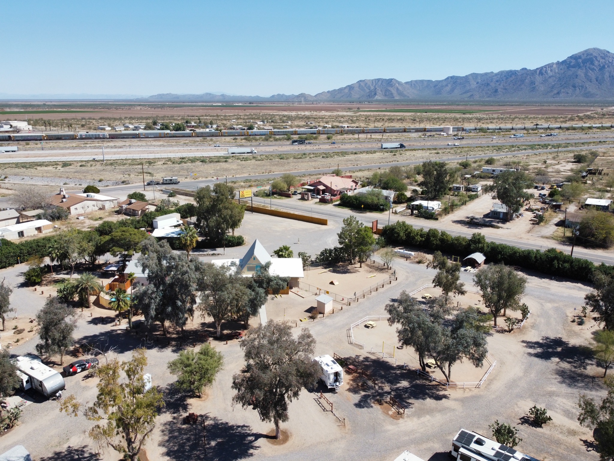 Aerial view of sites