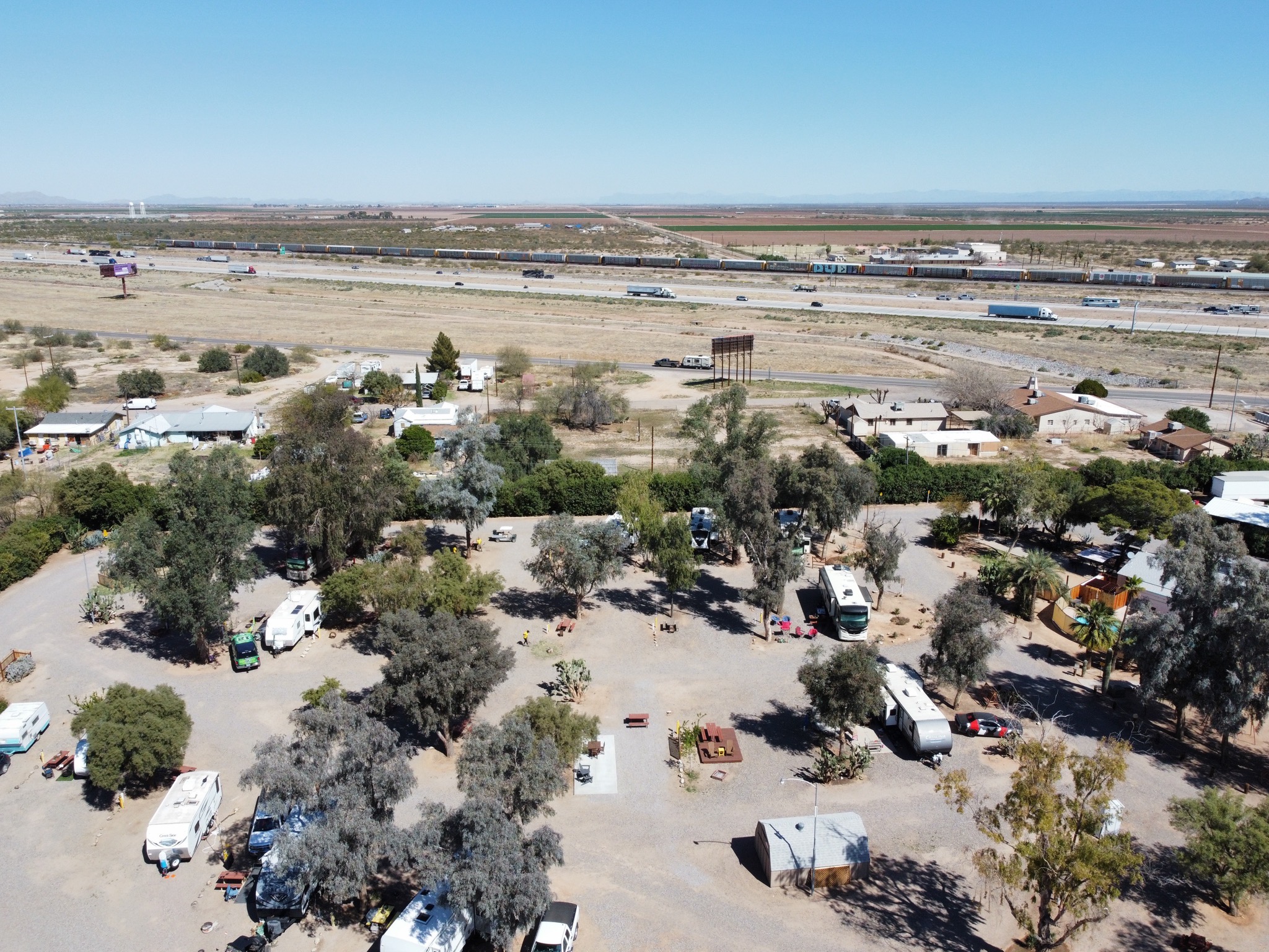 Aerial view of sites