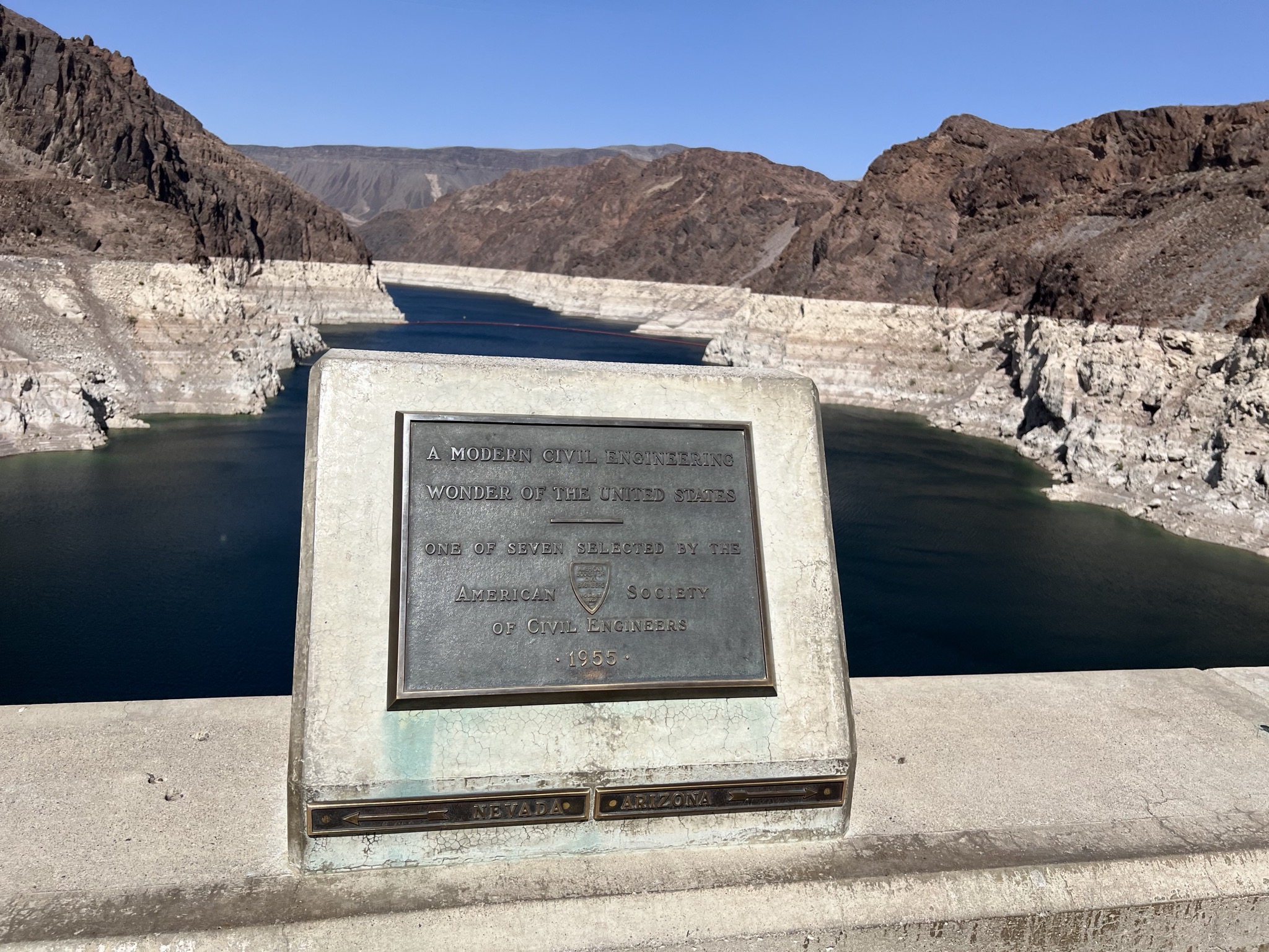 Plaque marking halfway