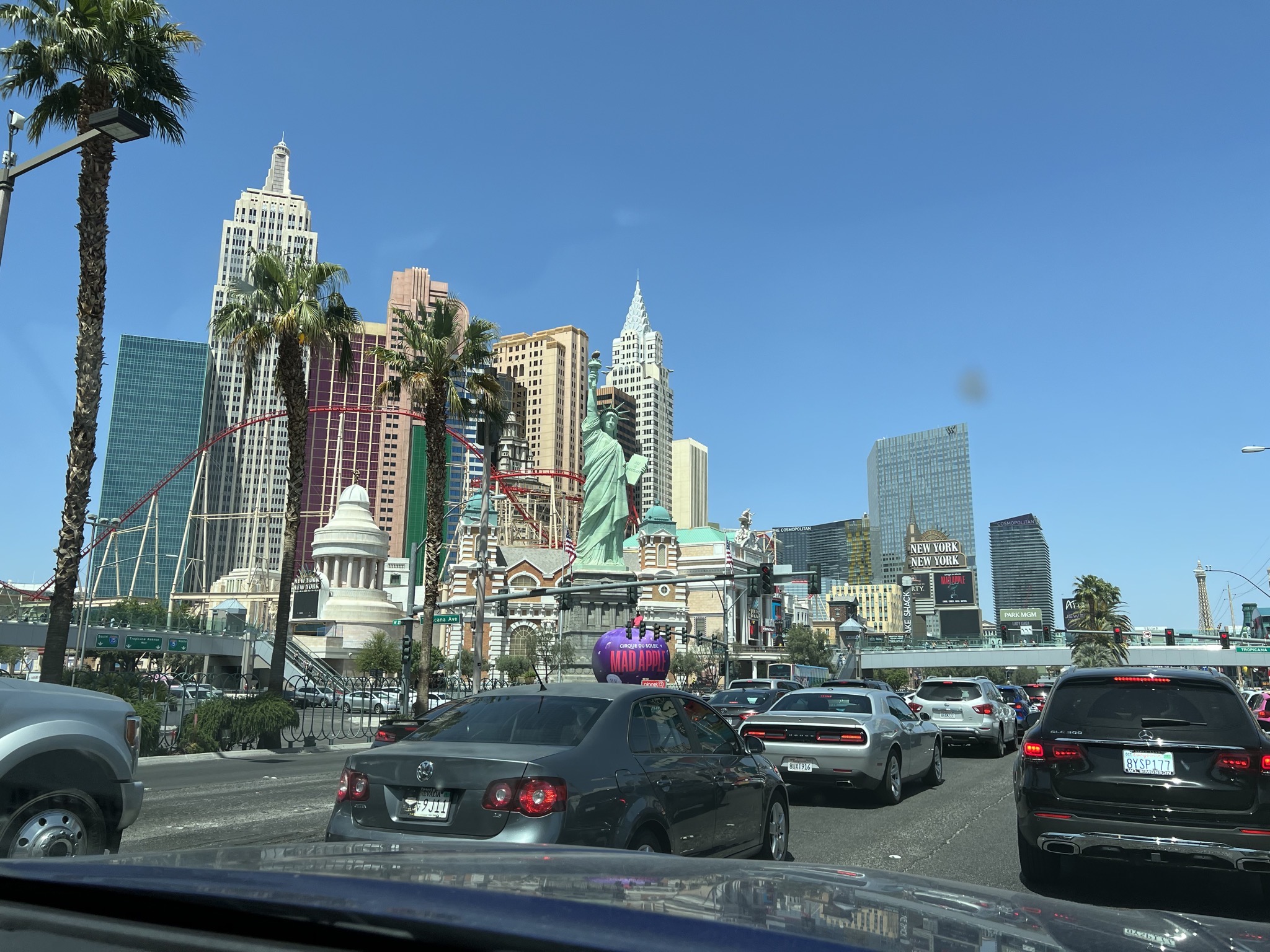 Driving down the strip