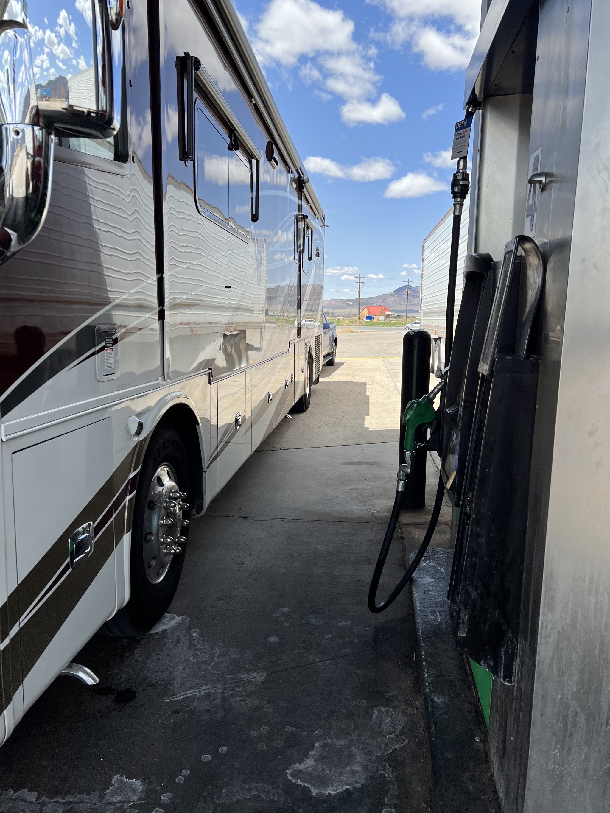 At the pump