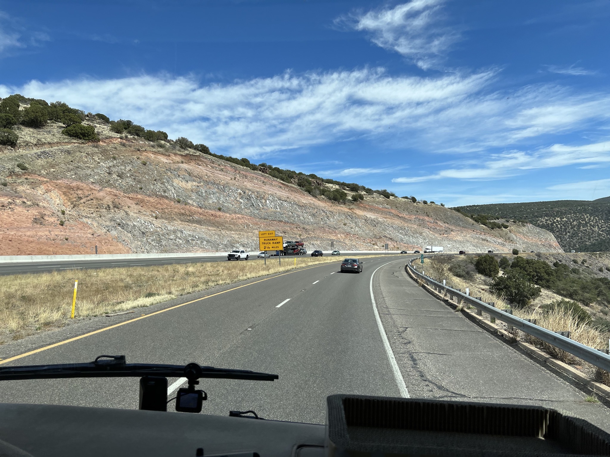 Runaway truck ramp ahead