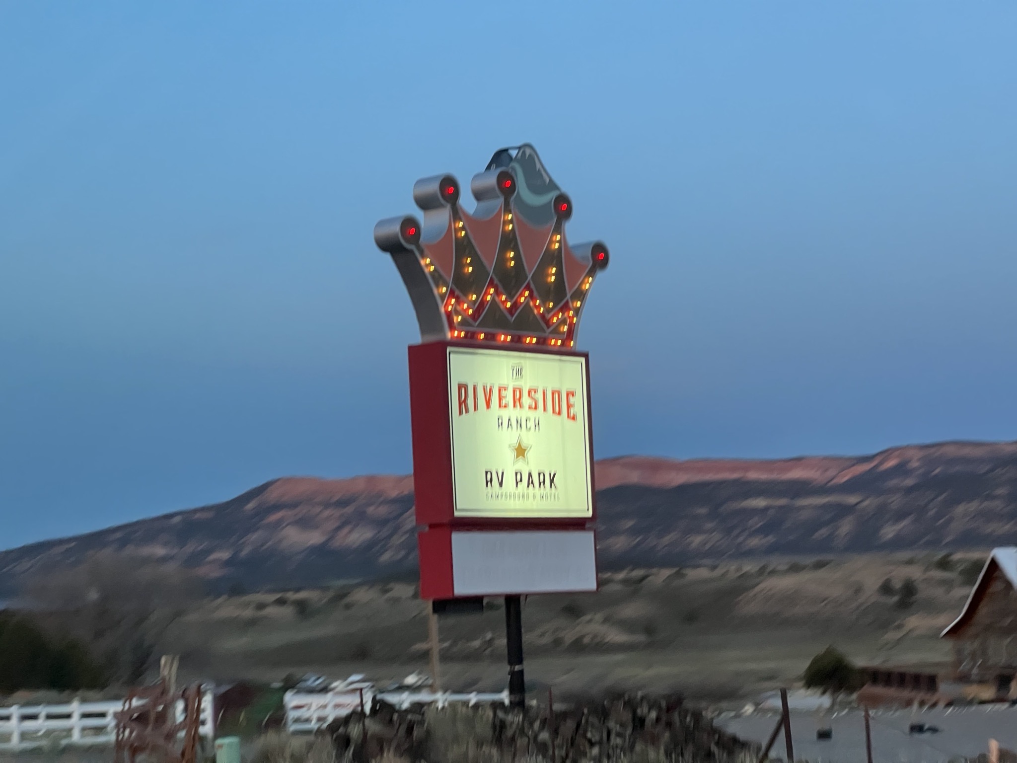 Sign at night
