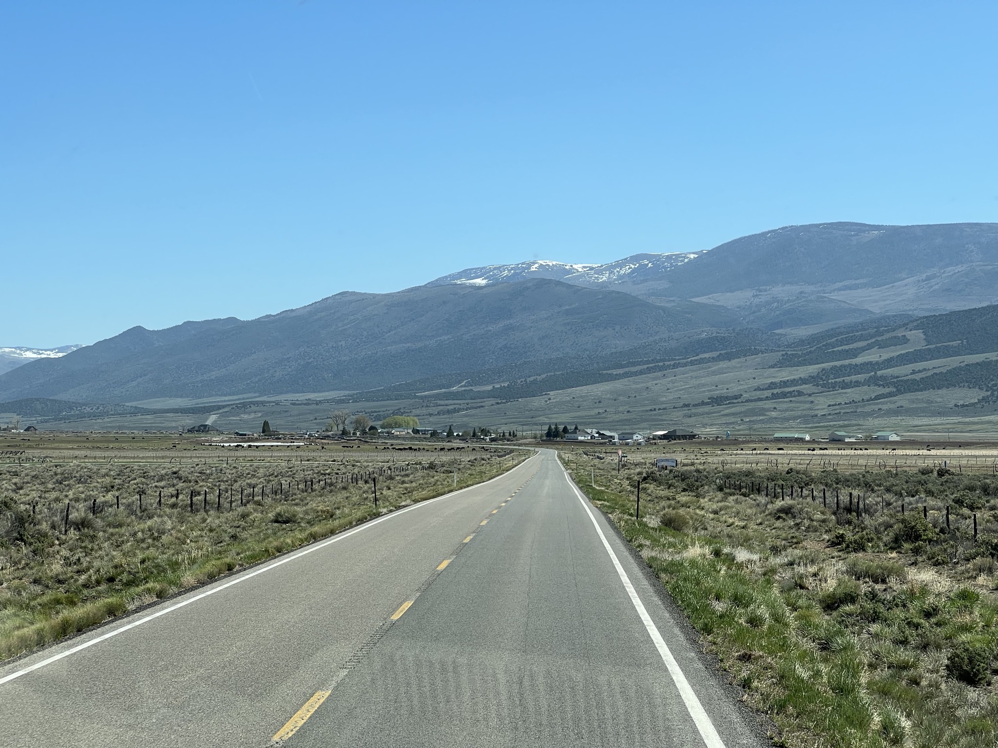 Road and mountains