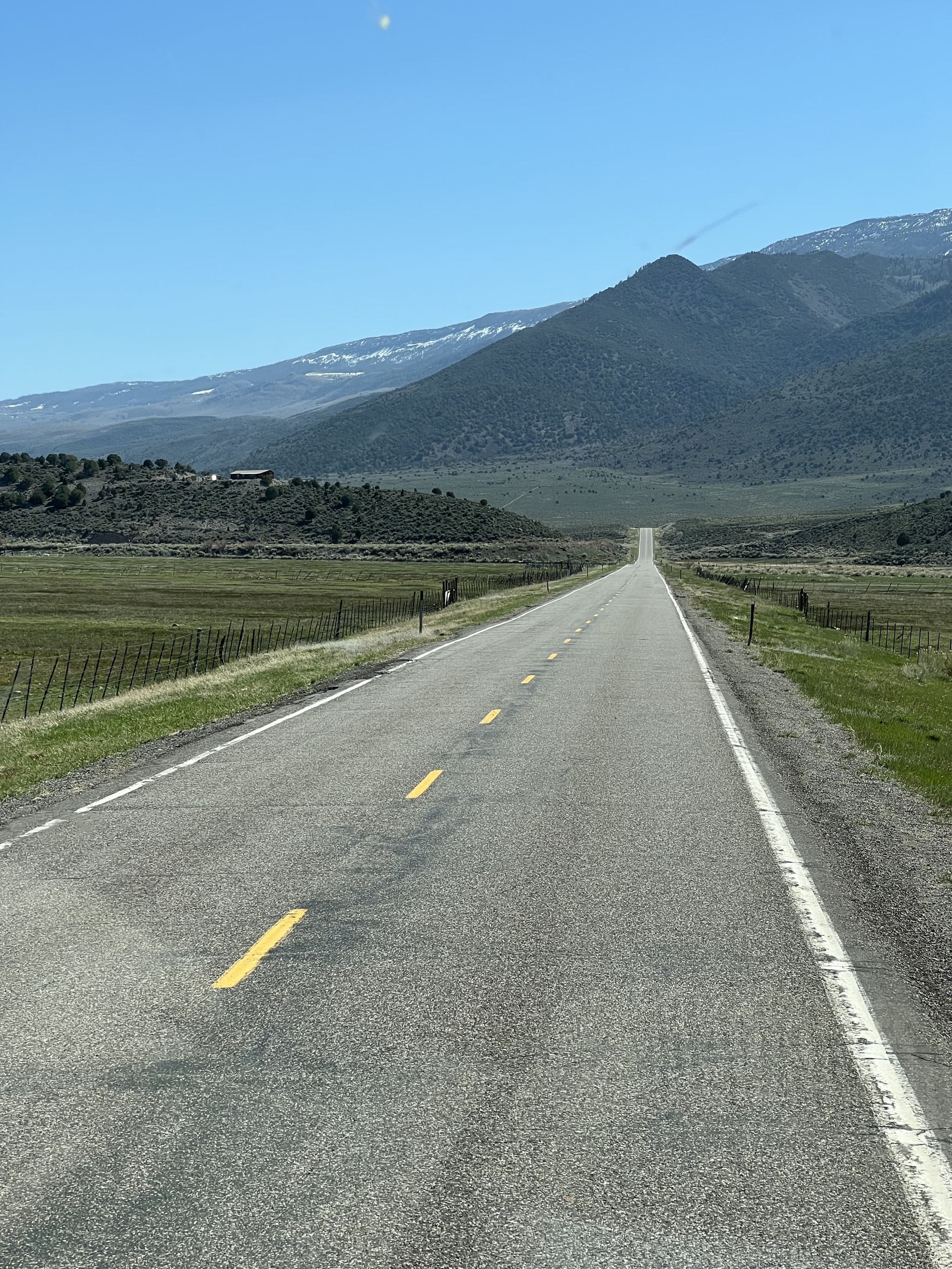 Road and mountains