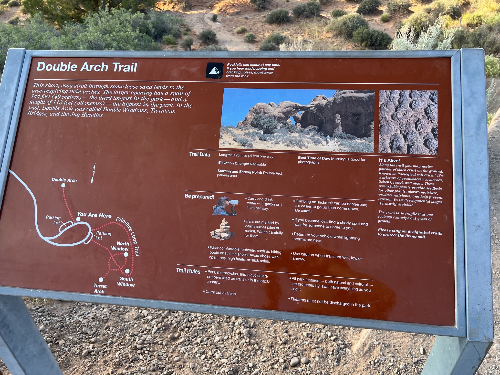 Double Arch trail info