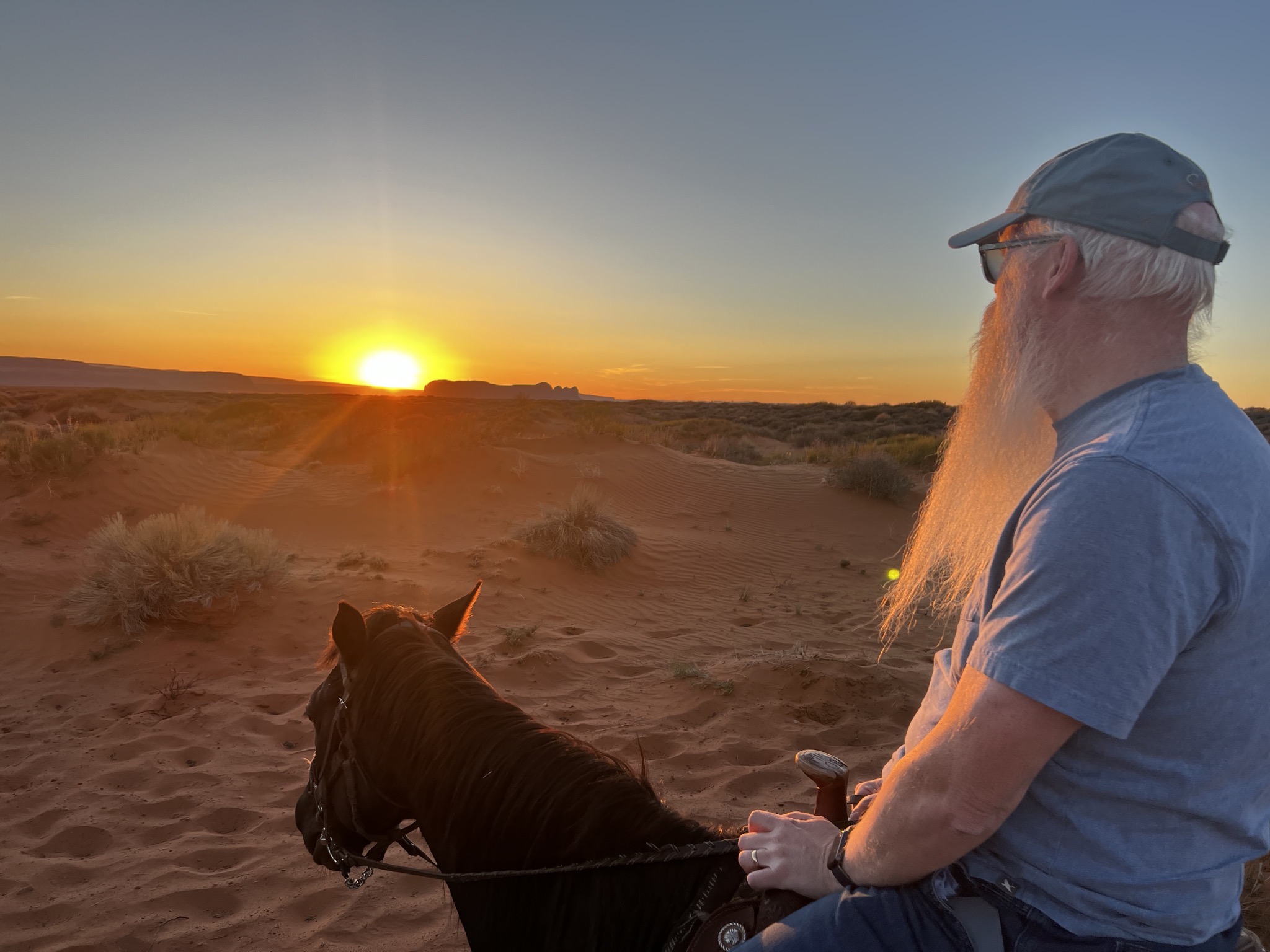 David and sunset