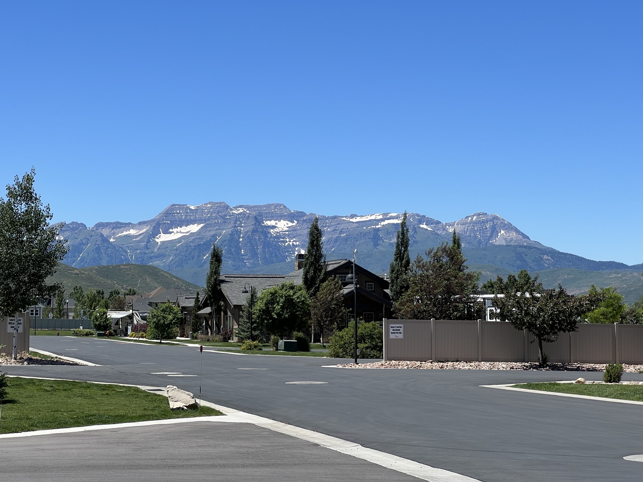 Mountains and wall