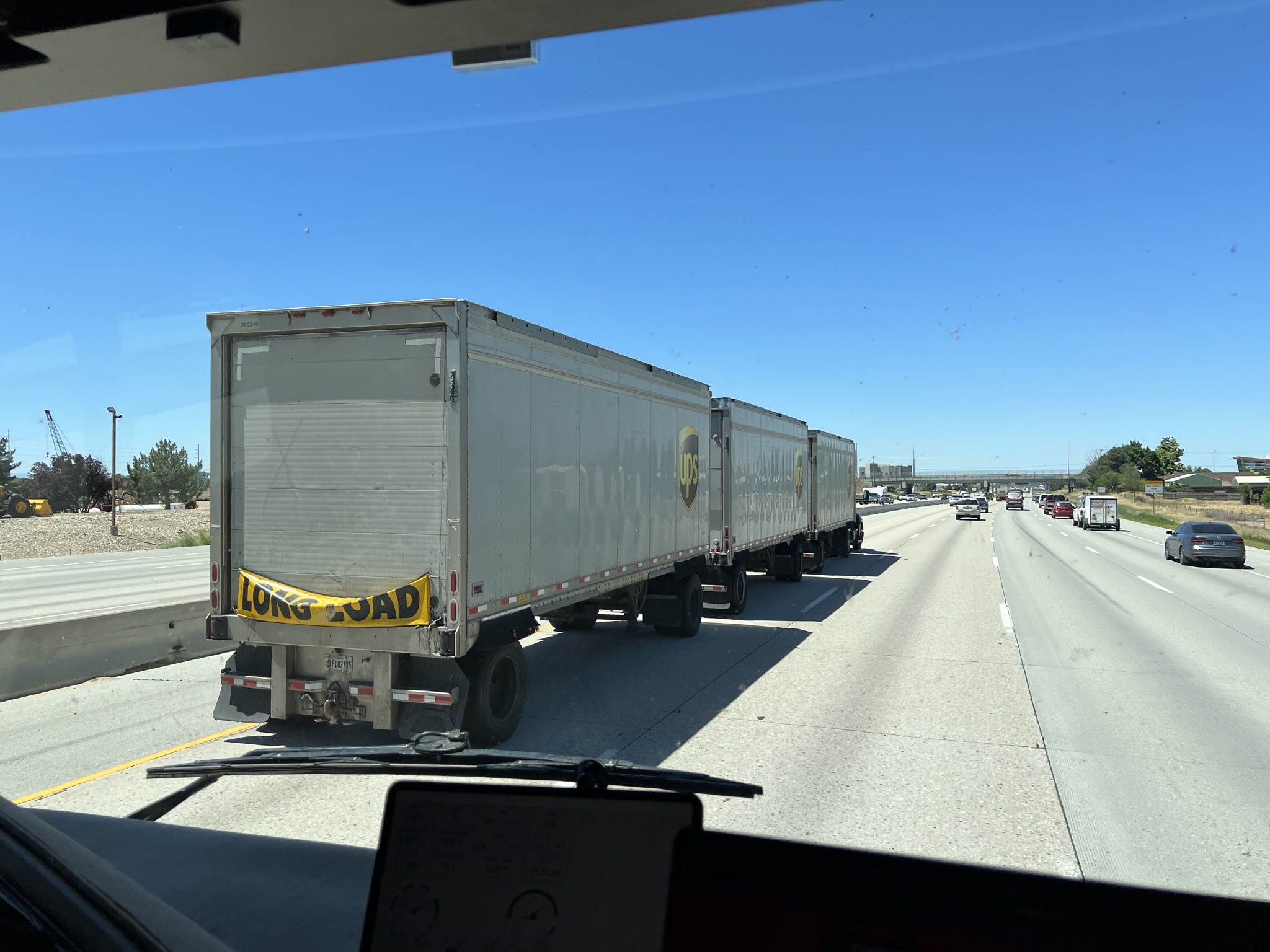 Triple trailer truck