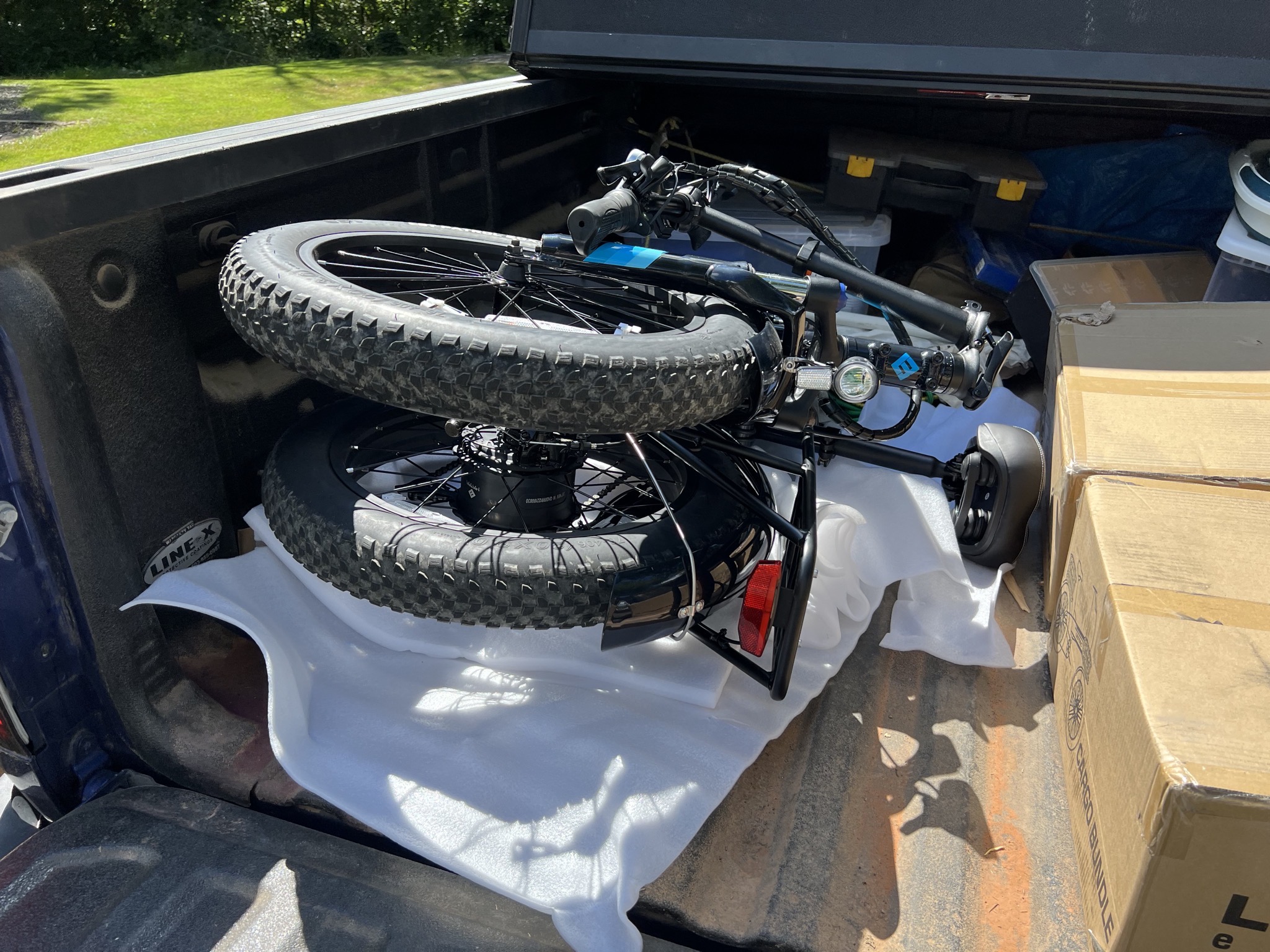 Bike in truck bed