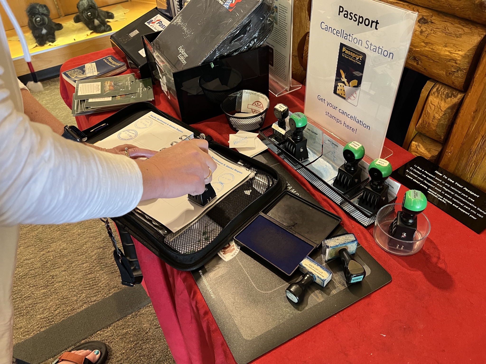 Passport cancellation station
