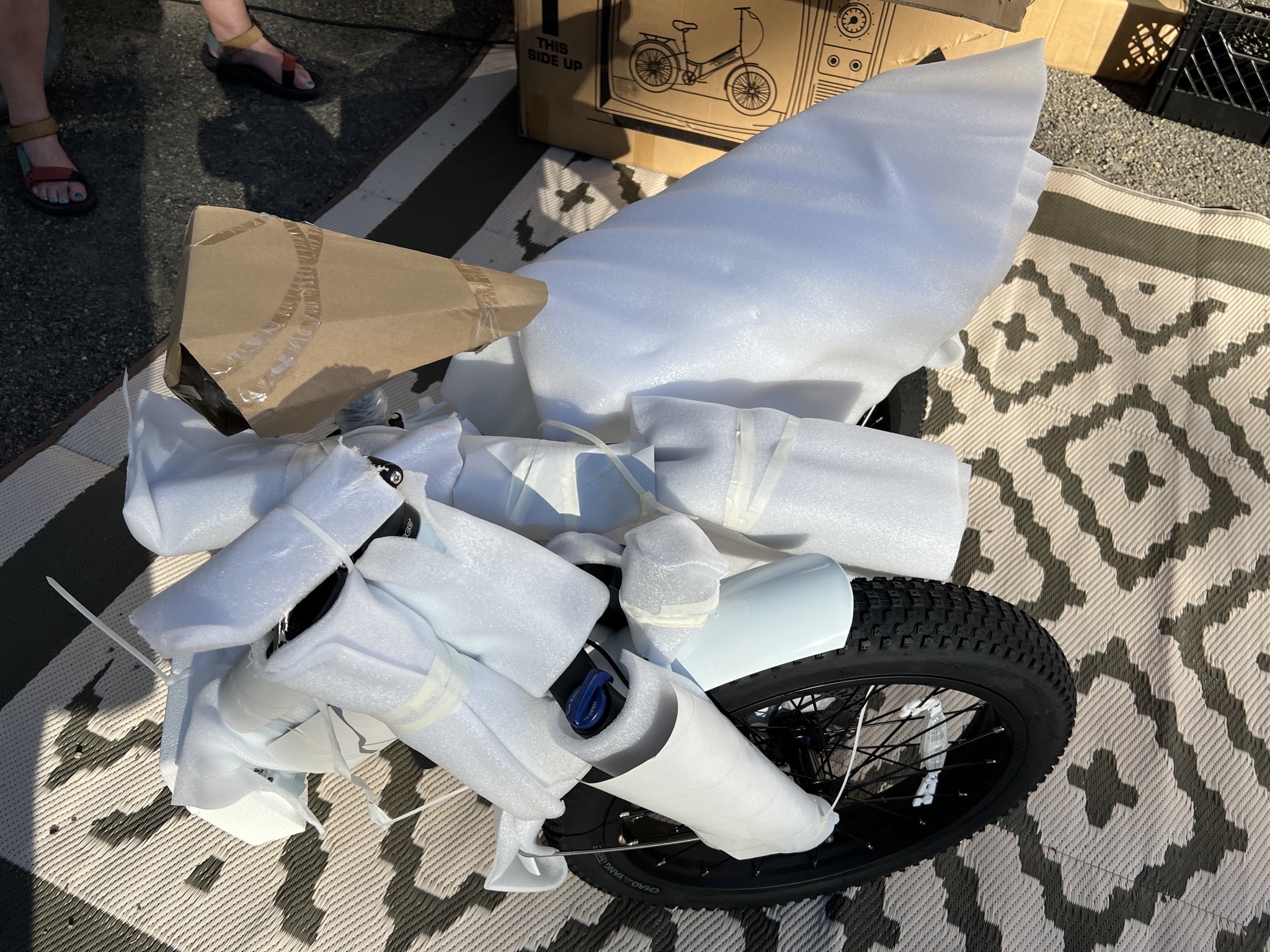 Bike with packaging