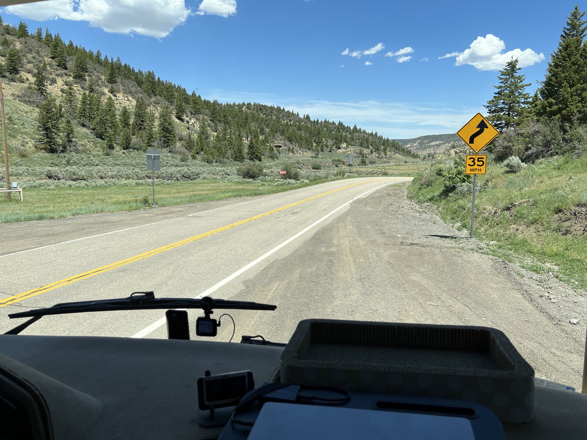 Break on side of road