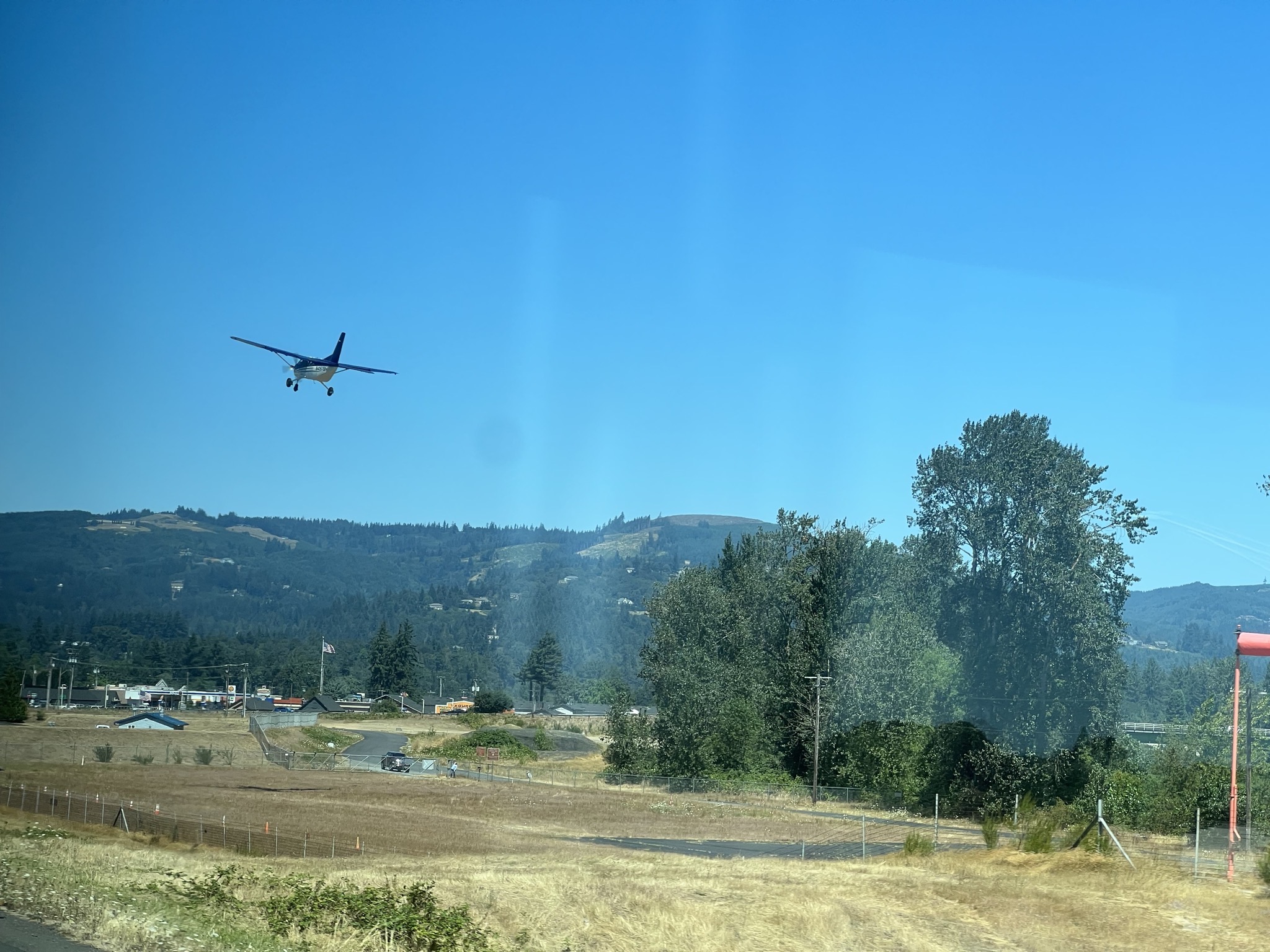 Small plane taking off