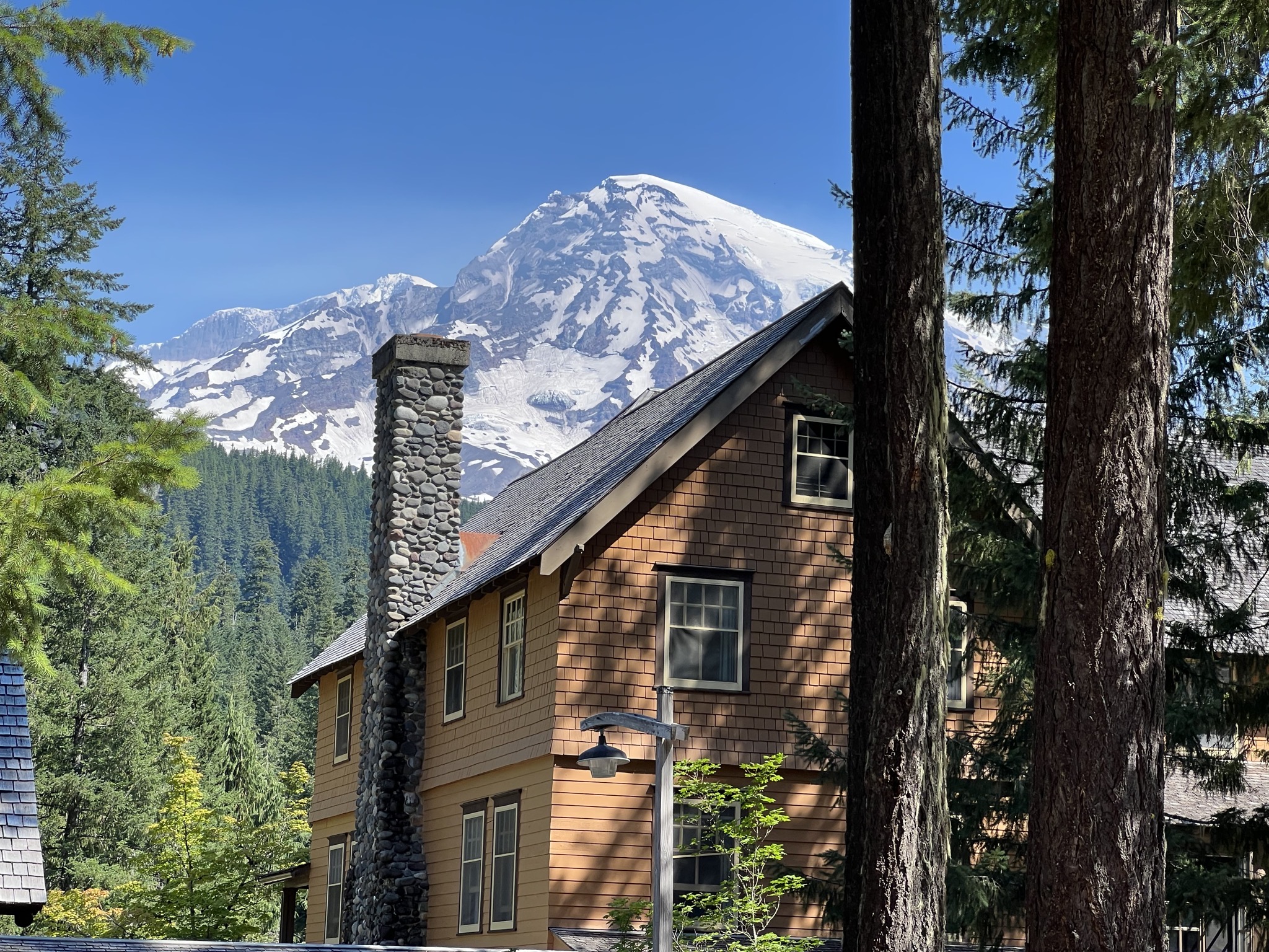 Glimpse of mountain