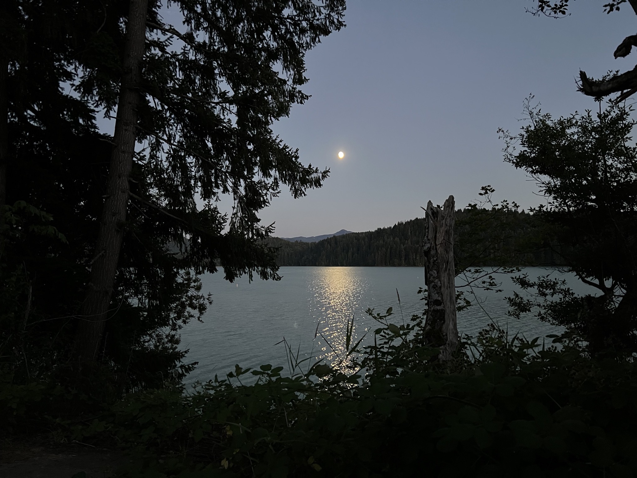 Moon and lake