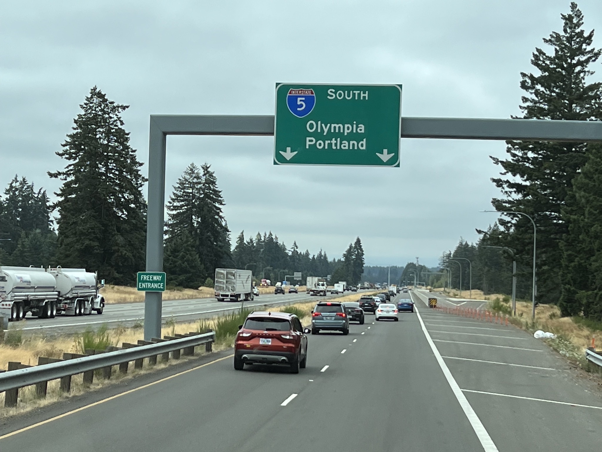 Entering I-5
