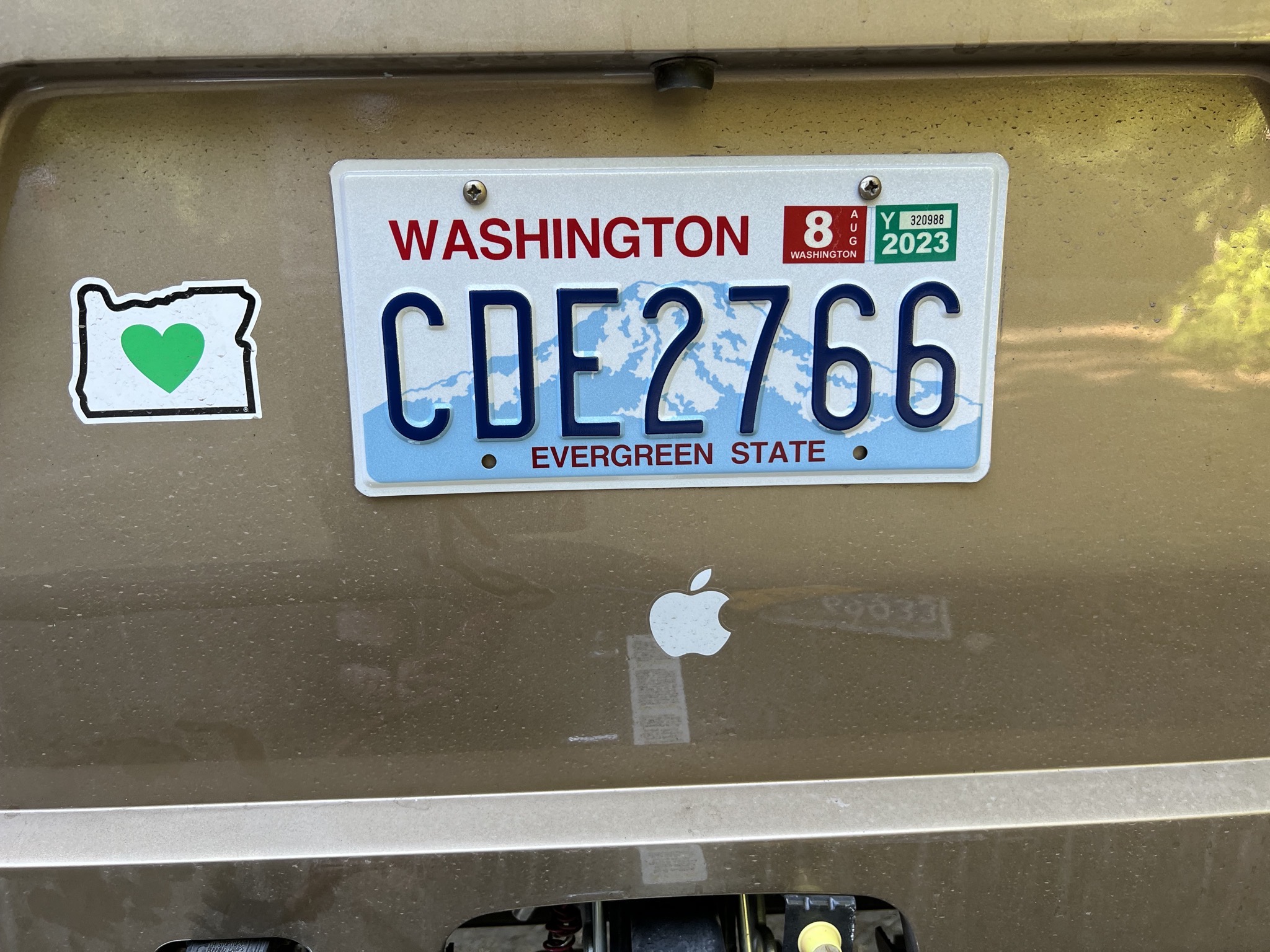 Washington coach license plate
